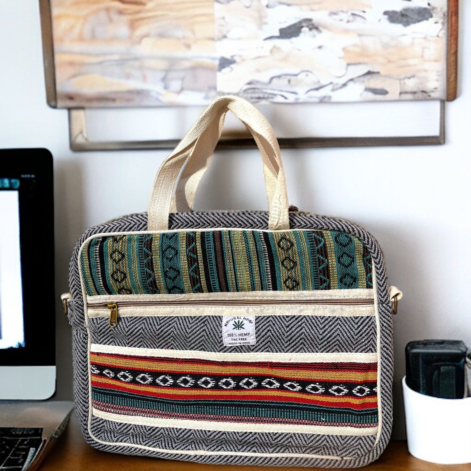 Hemp laptop bag sale