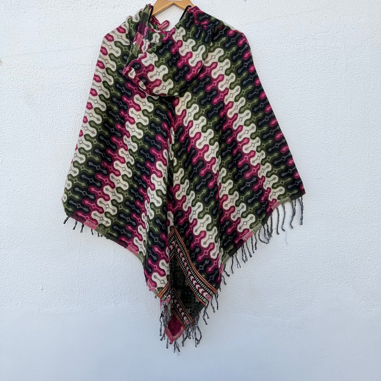 Pahadi Printed Poncho With Hood