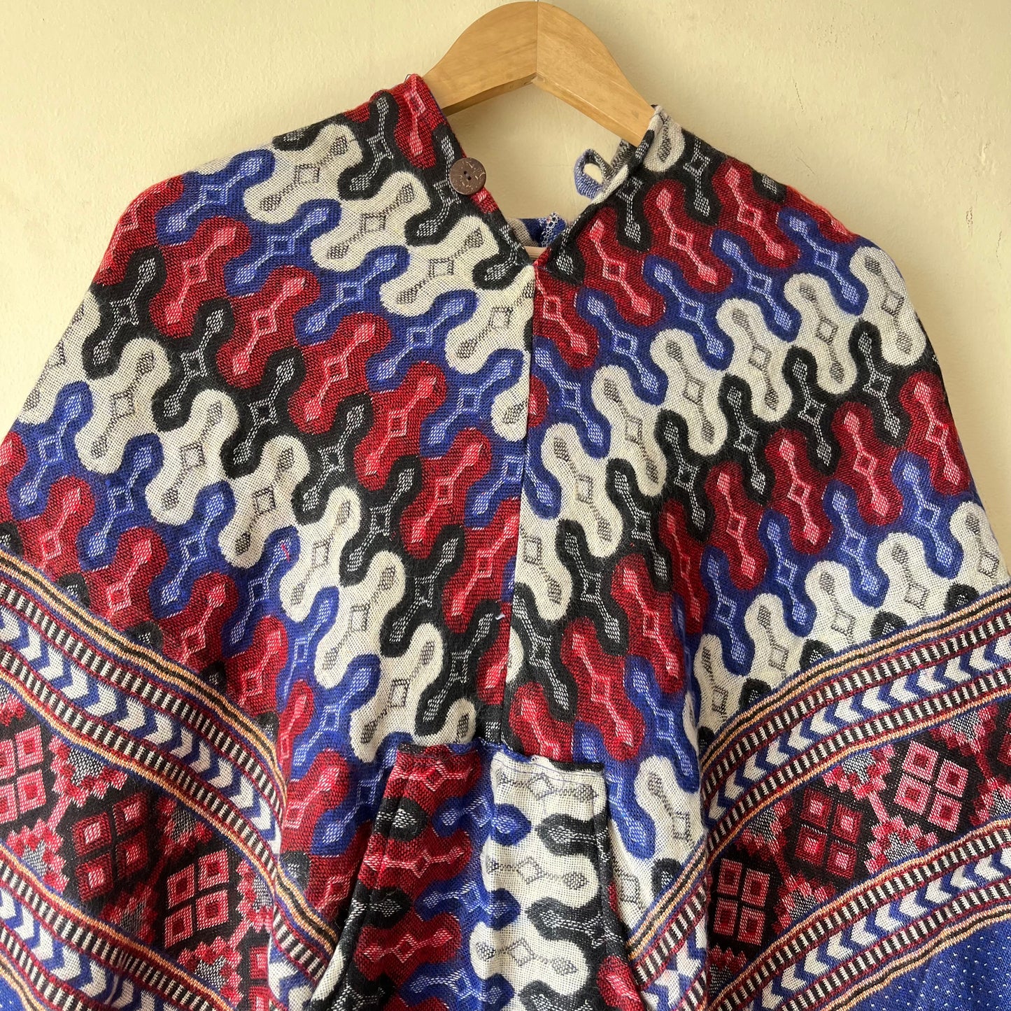 Pahadi Printed Poncho With Hood