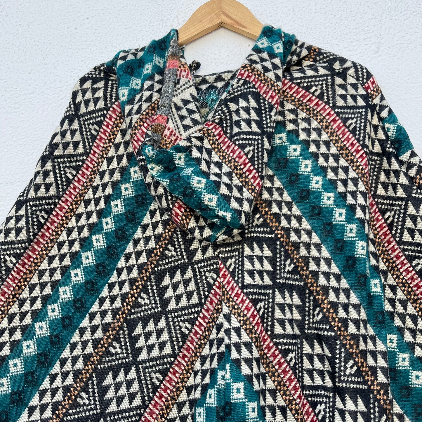 Pahadi Printed Poncho With Hood