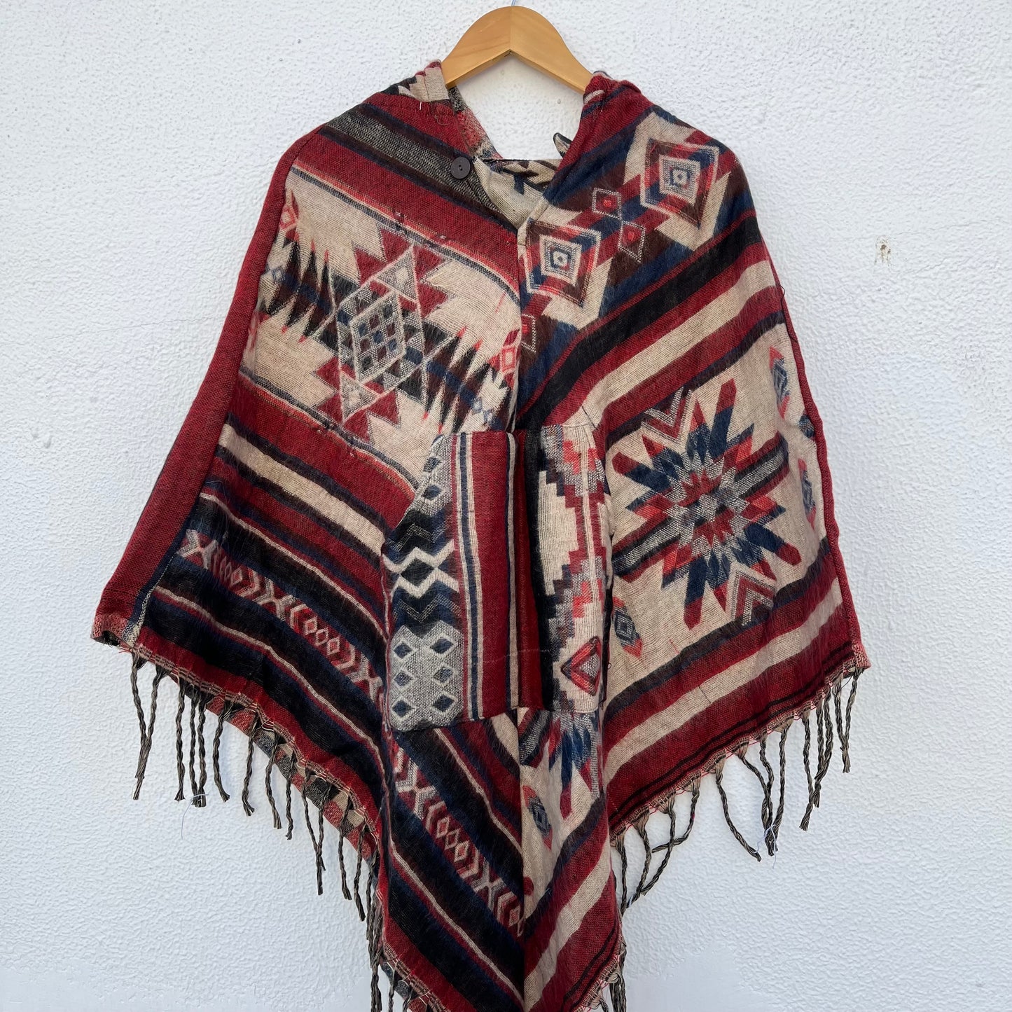 Pahadi Printed Poncho With Hood