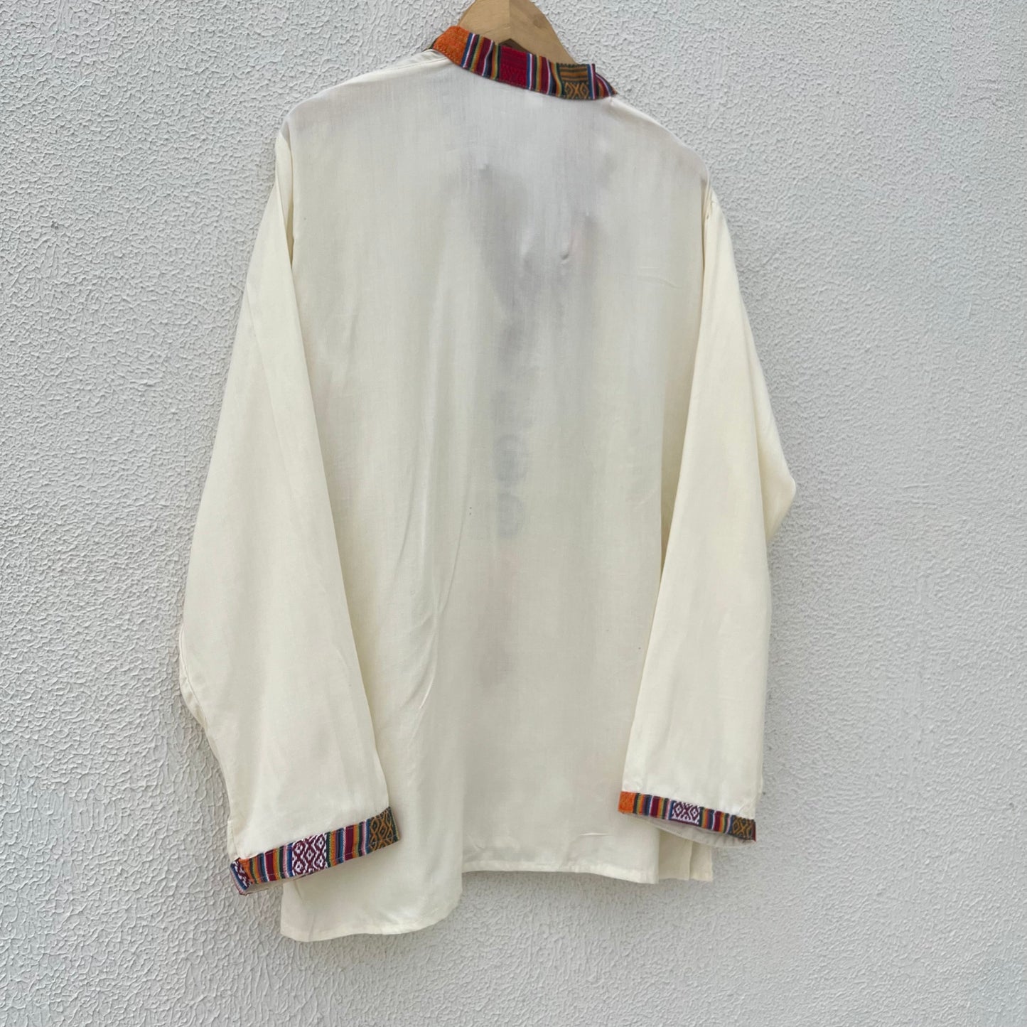 7 Chakra Kurta - Cream (Mulicolour Chakra)