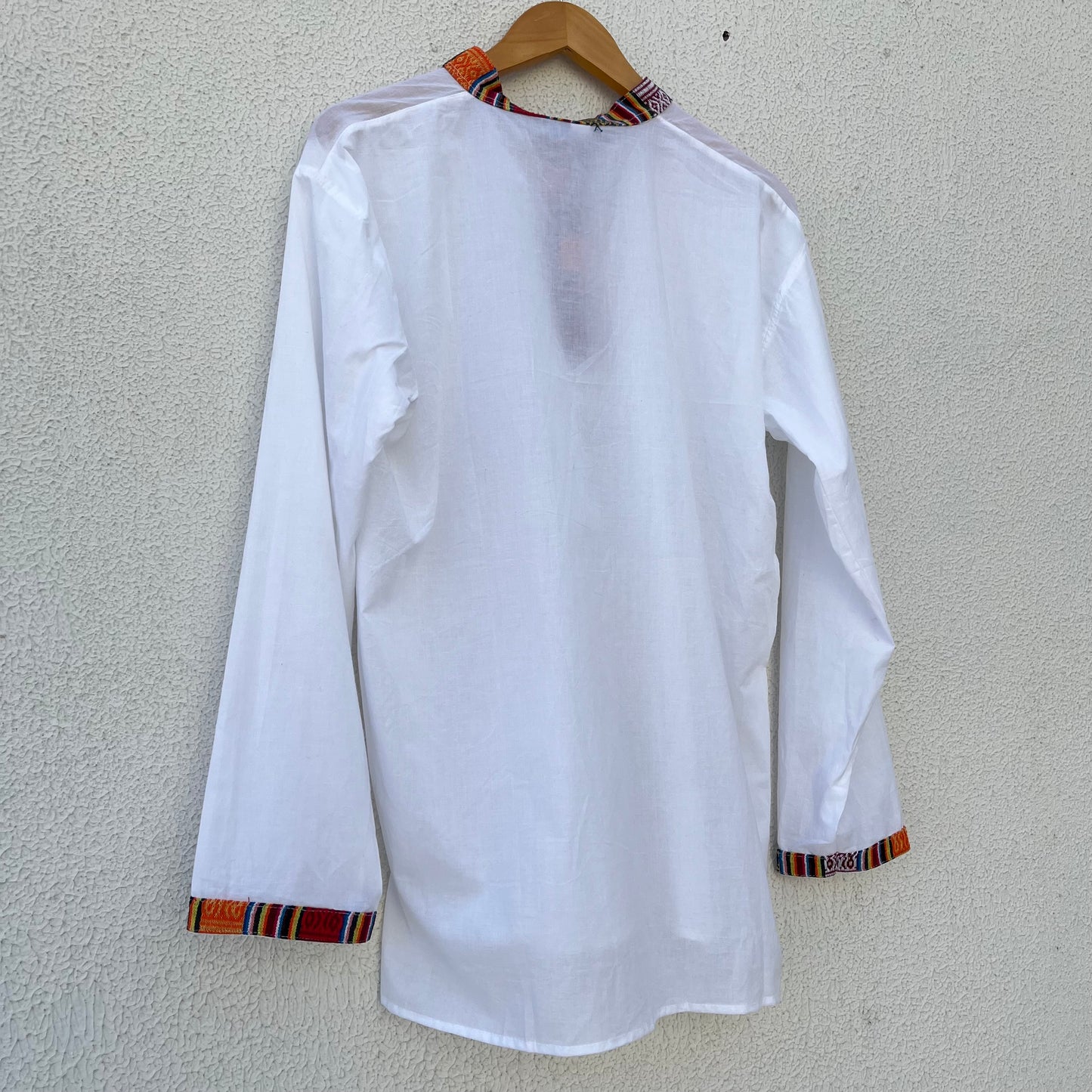 7 Chakra Kurta - White (Mulicolour Chakra)