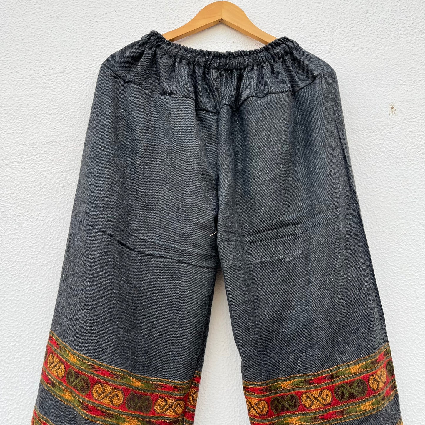 Woollen Kullu 3 Patti Pants- Charcoal