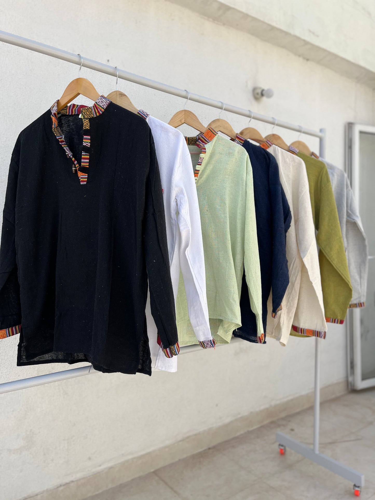 7 Chakra Kurta - Black