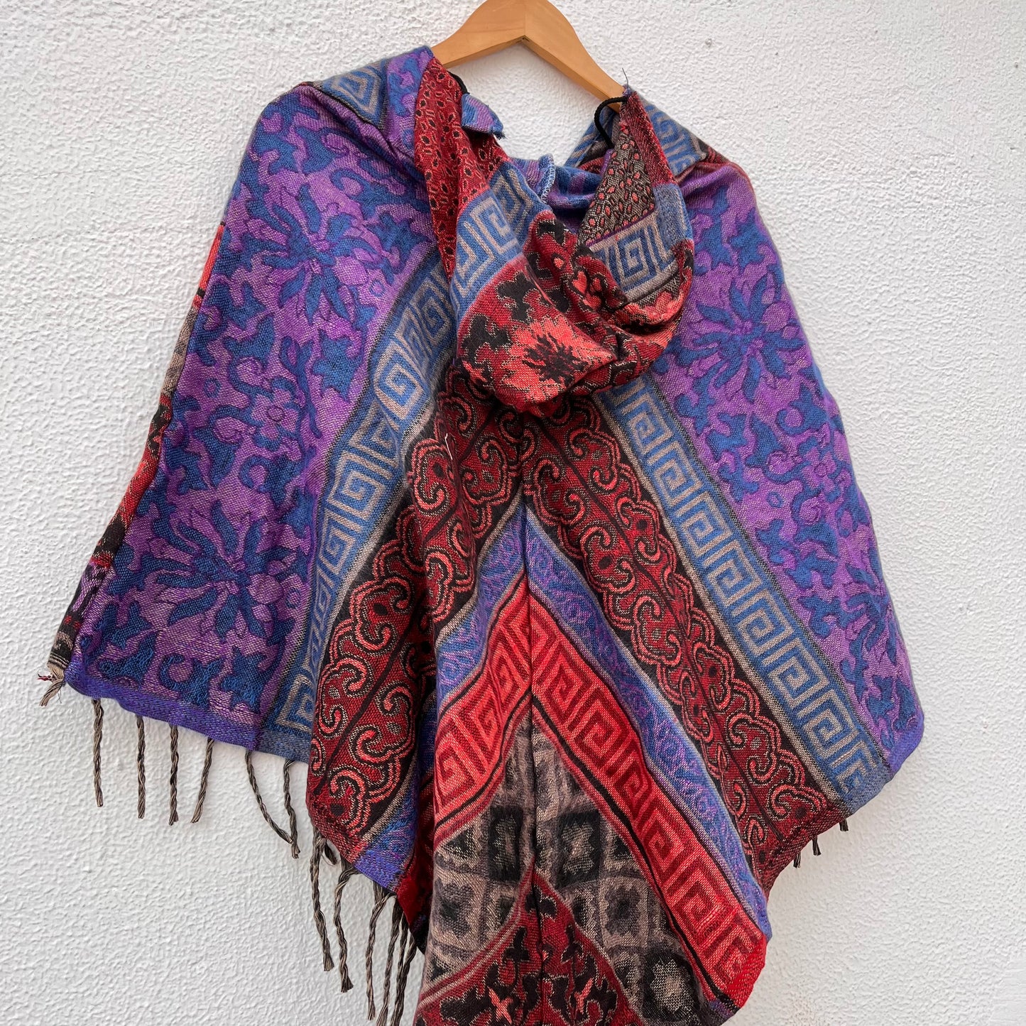 Pahadi Printed Poncho With Hood