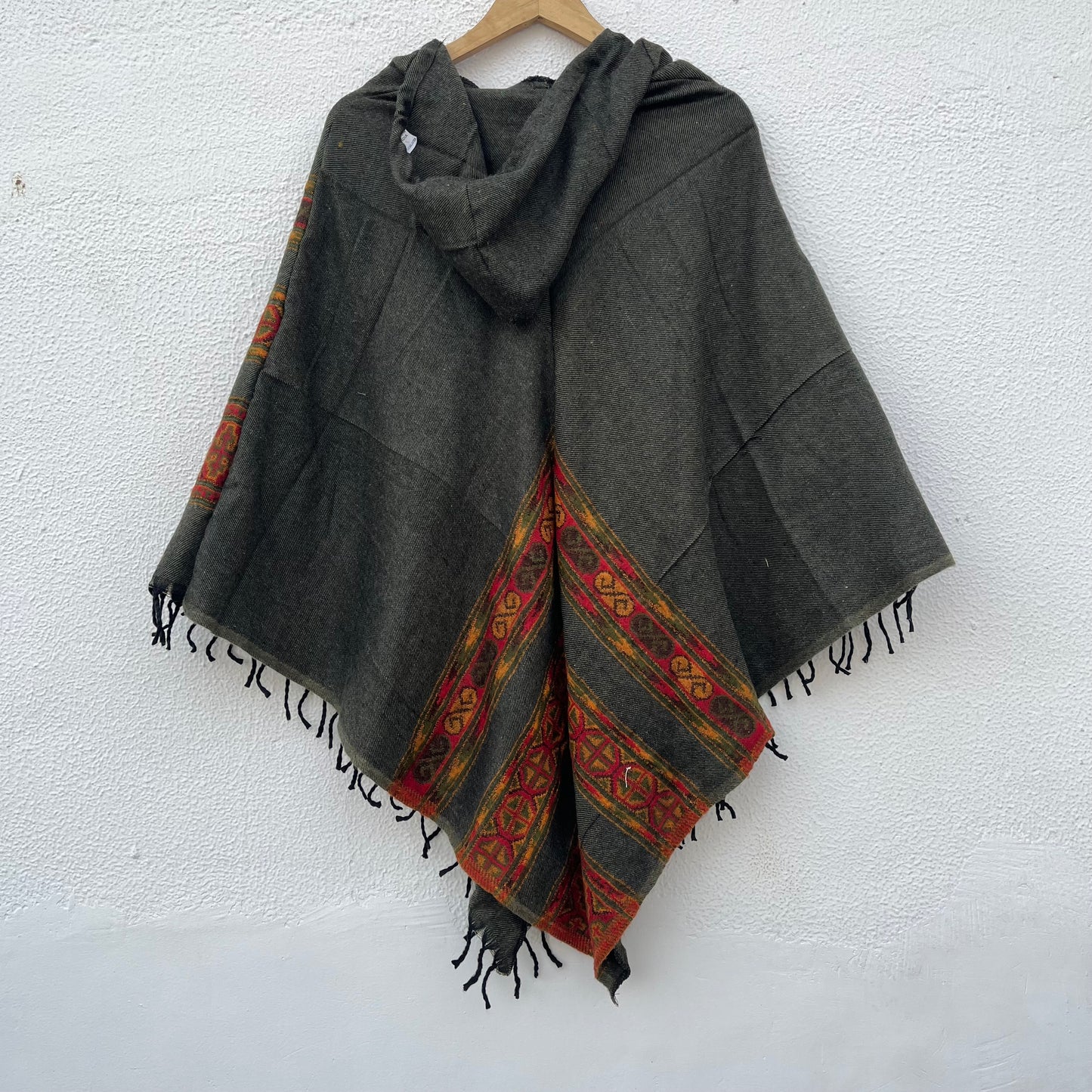 Pahadi Poncho 3 Patti with Hood - Green