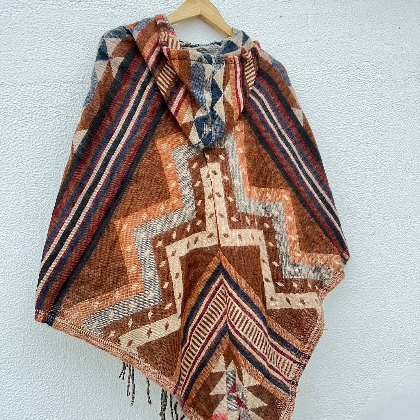 Pahadi Printed Poncho With Hood