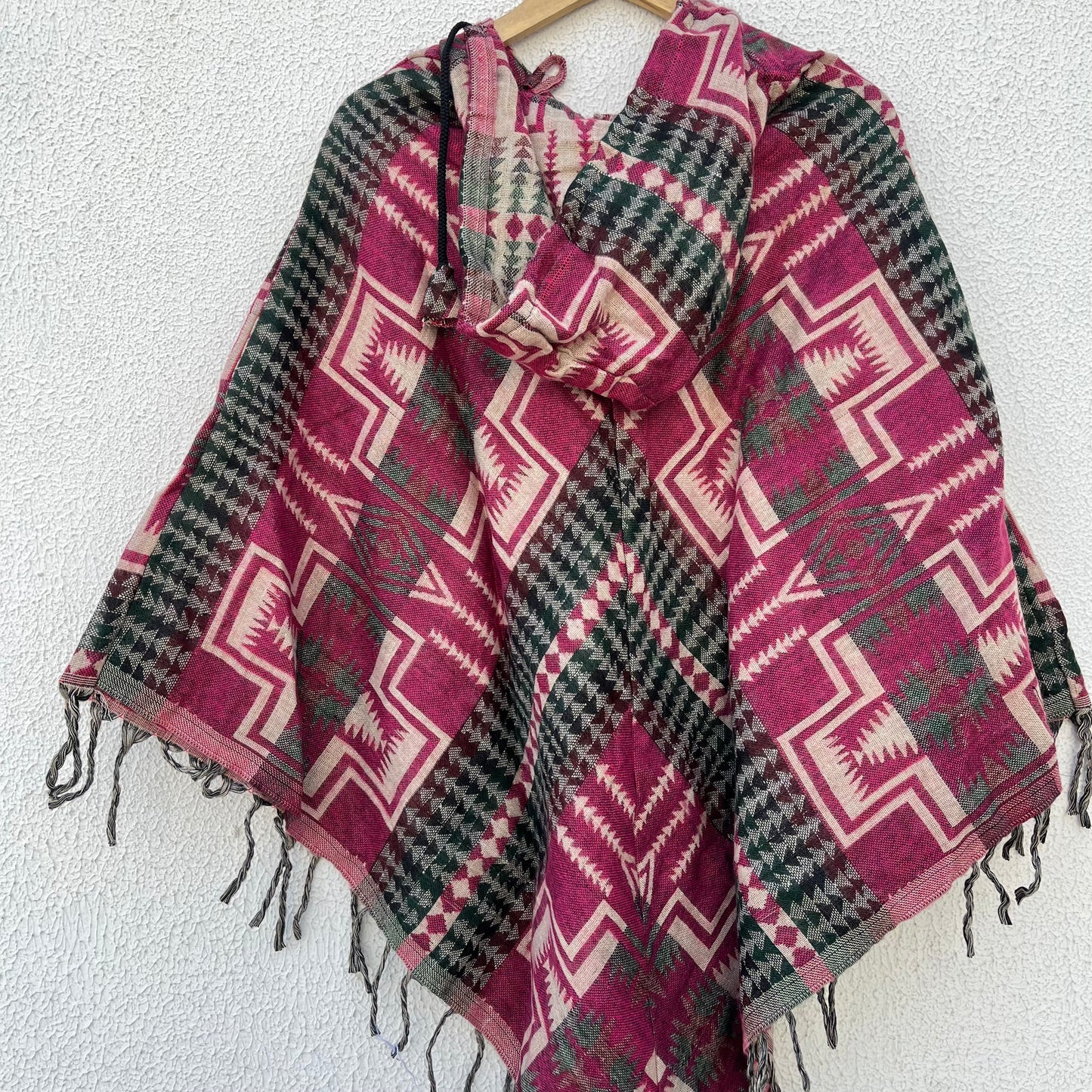 Pahadi Printed Poncho With Hood