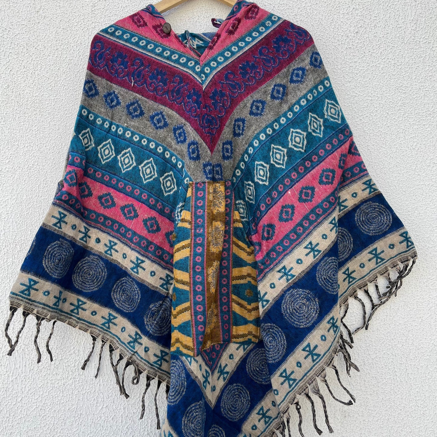Pahadi Printed Poncho With Hood