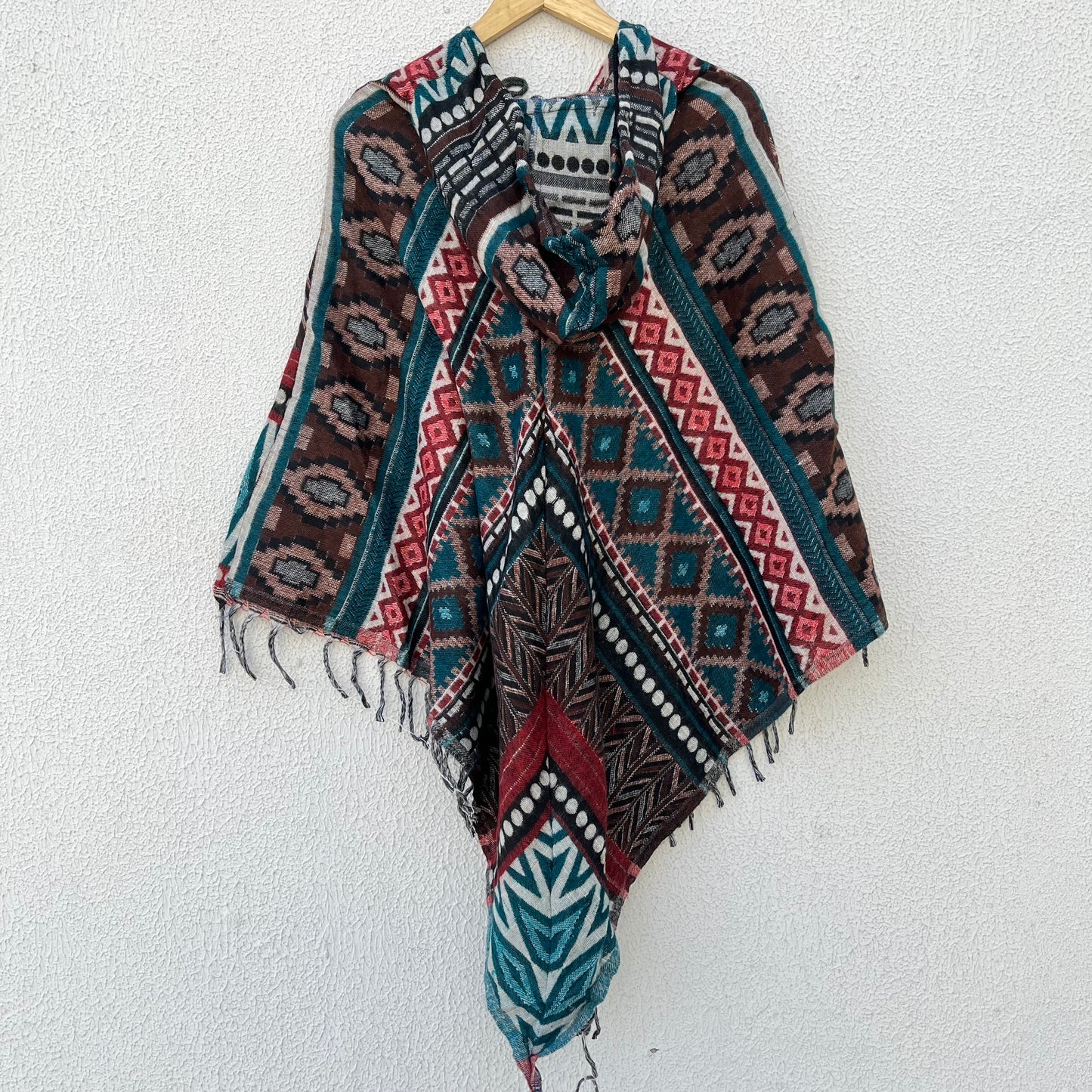 Pahadi Printed Poncho With Hood