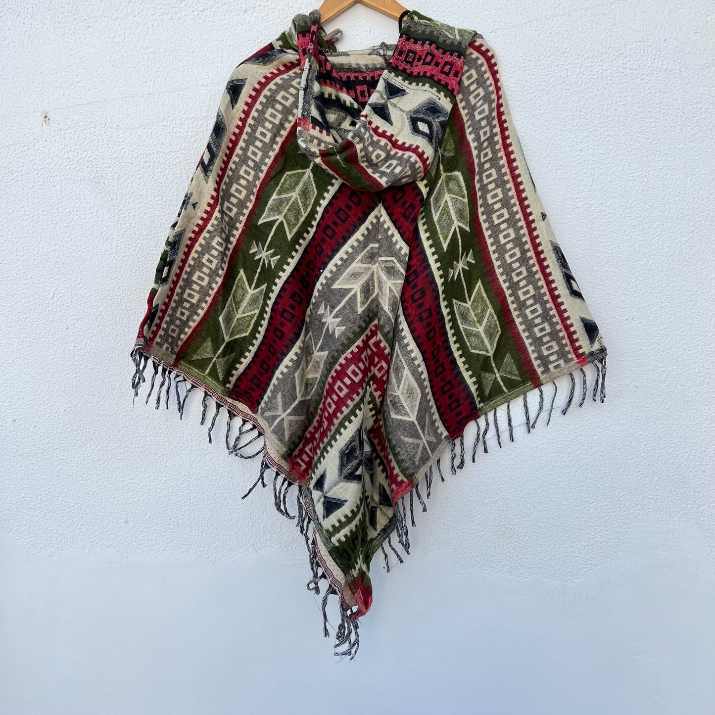 Pahadi Printed Poncho With Hood