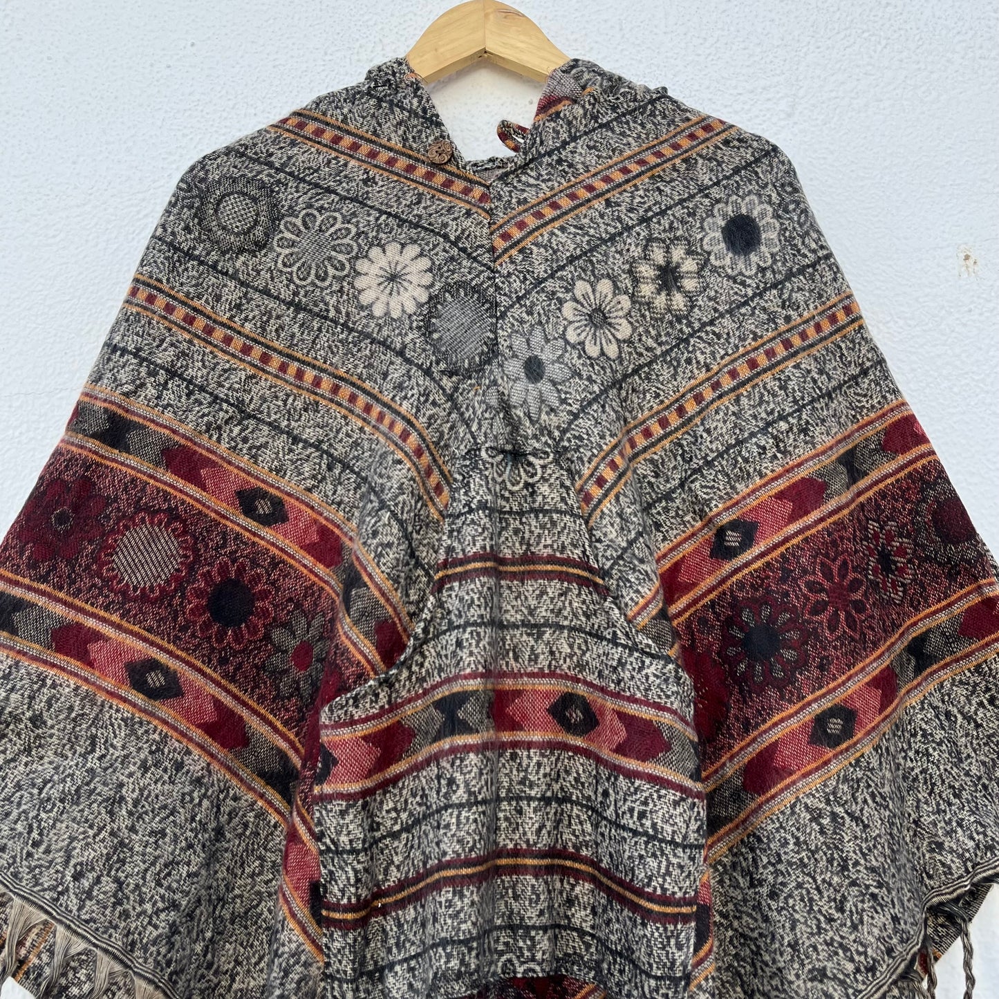 Pahadi Printed Poncho With Hood