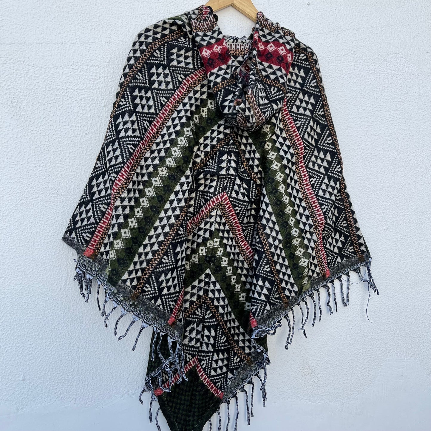 Pahadi Printed Poncho With Hood