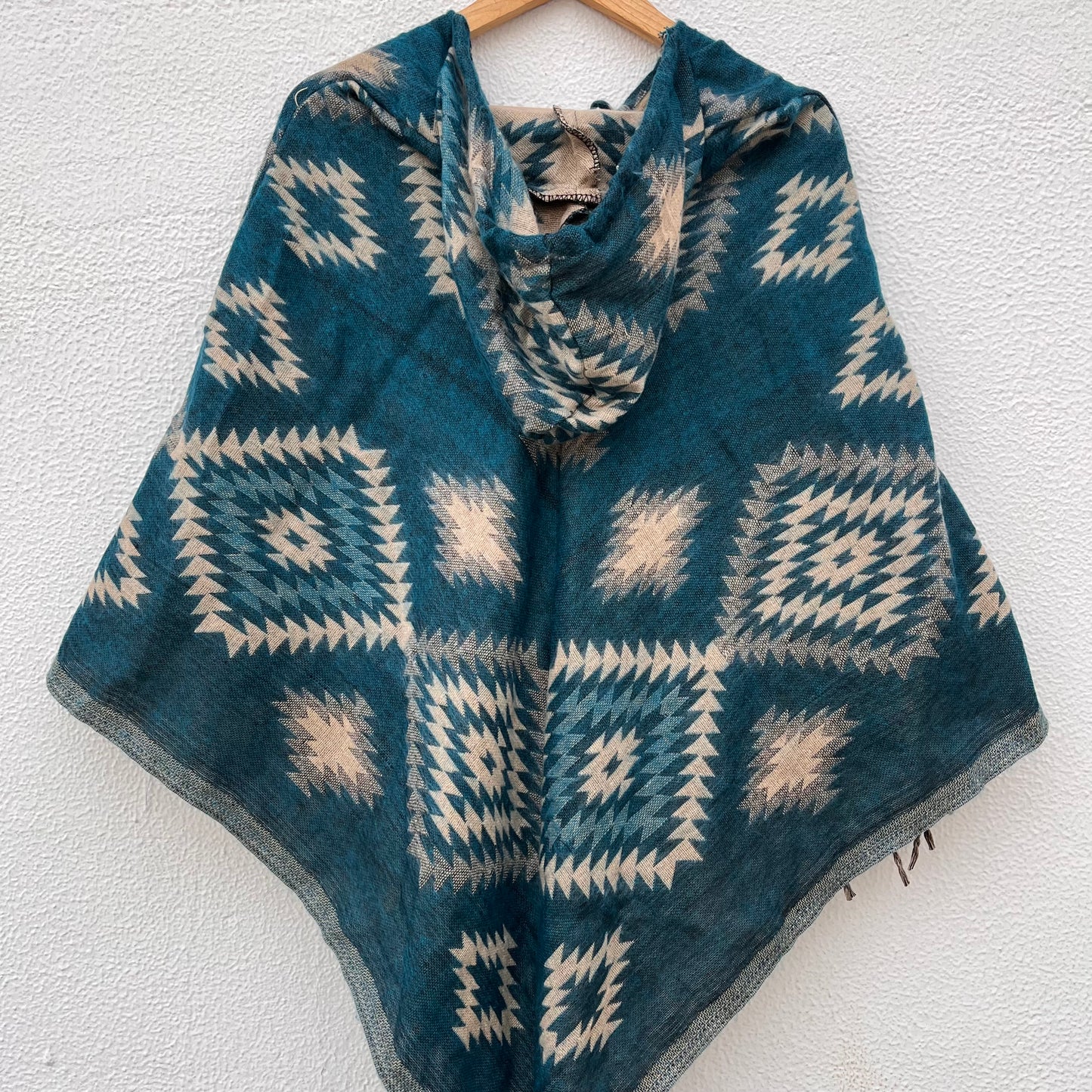 Pahadi Printed Poncho With Hood