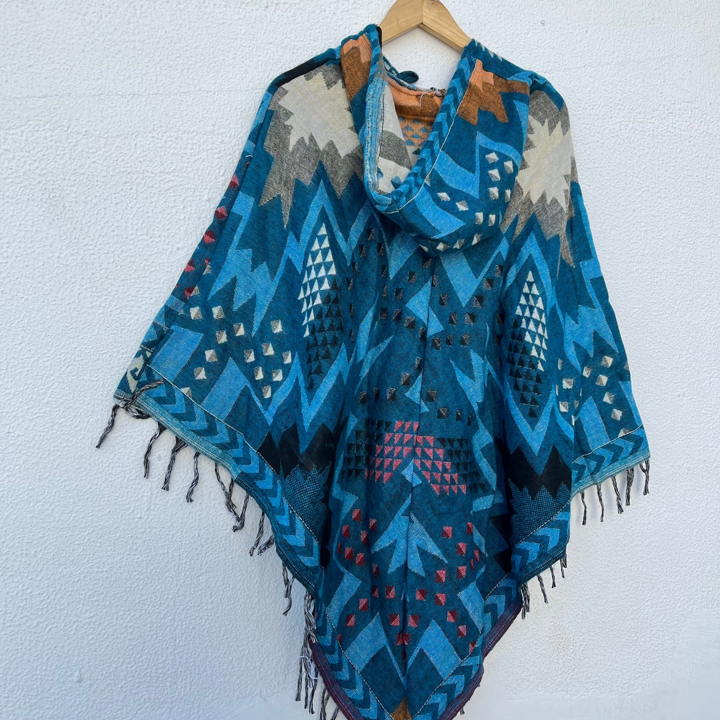 Pahadi Printed Poncho With Hood