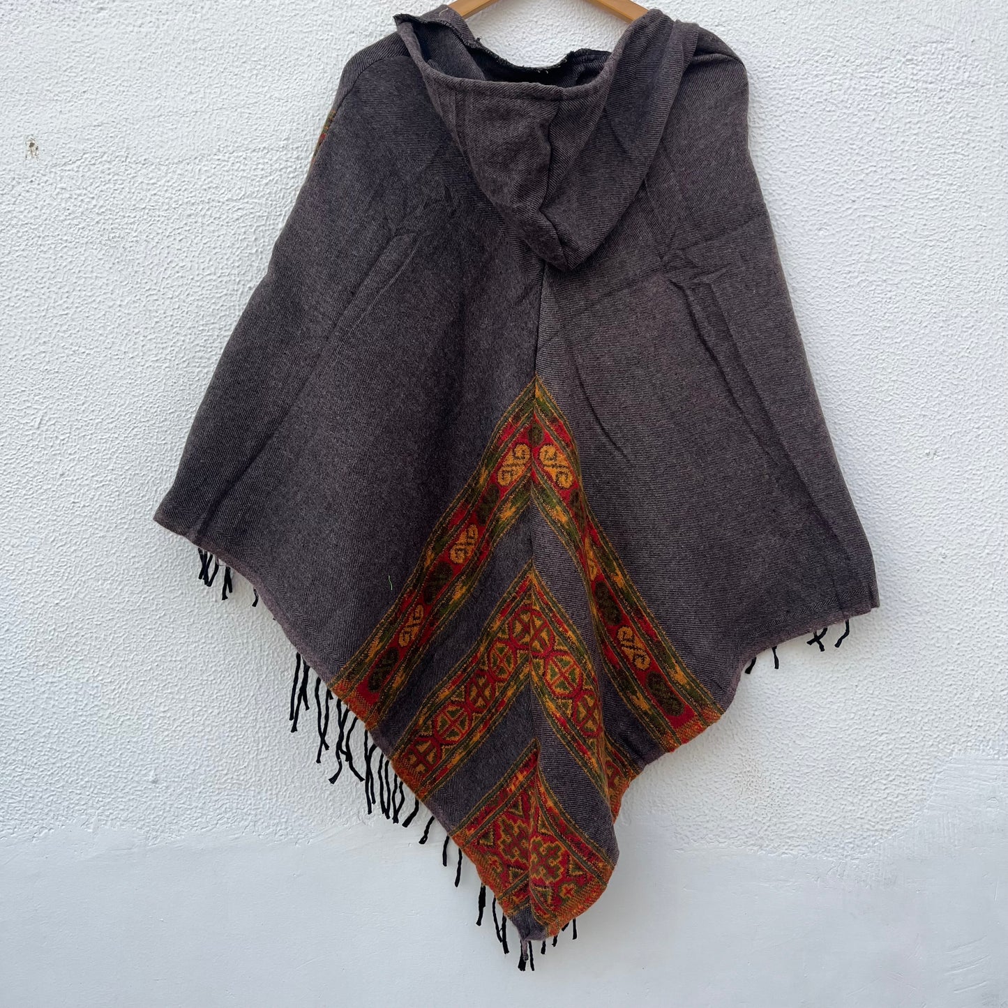 Pahadi Poncho 3 Patti with Hood - Purple