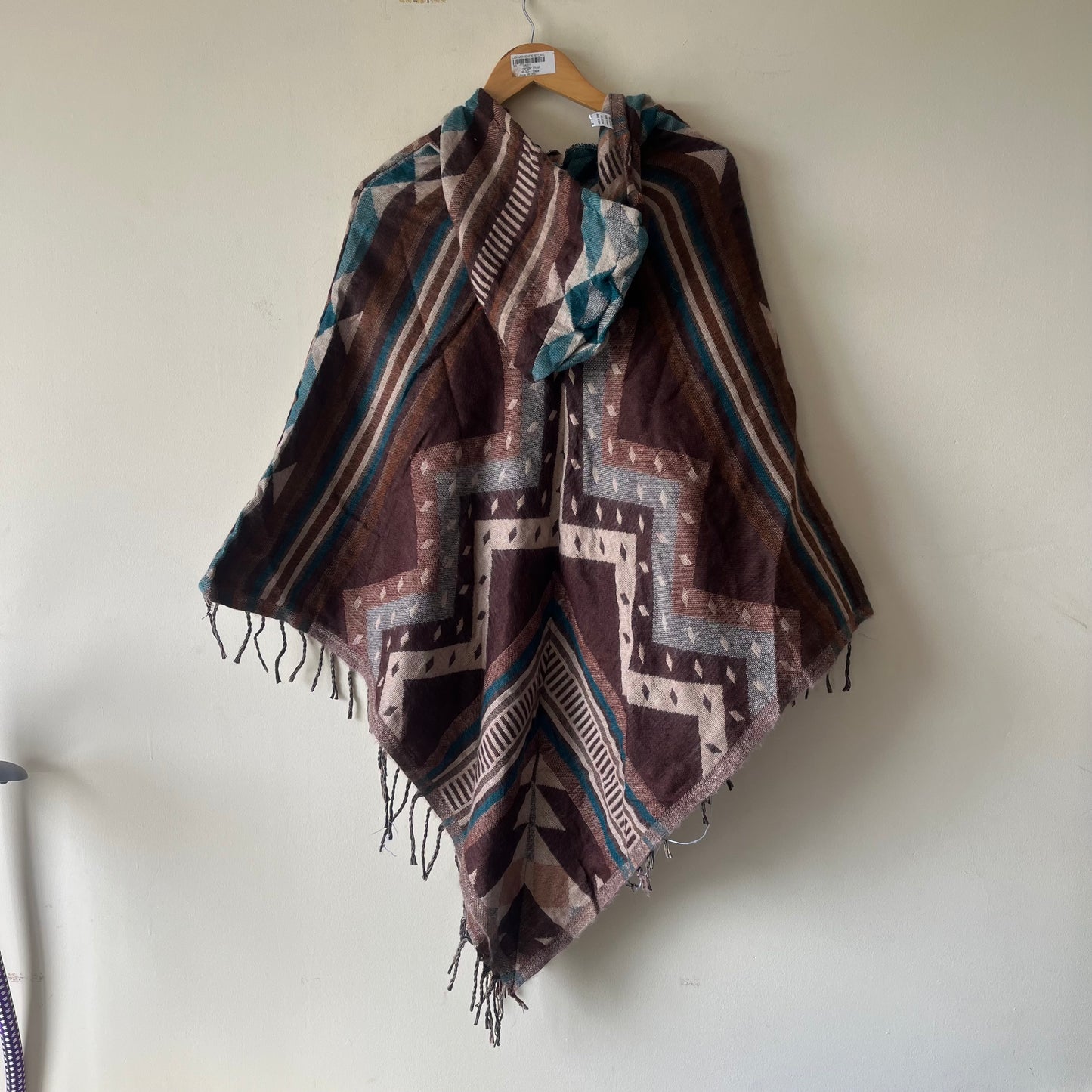 Pahadi Printed Poncho With Hood
