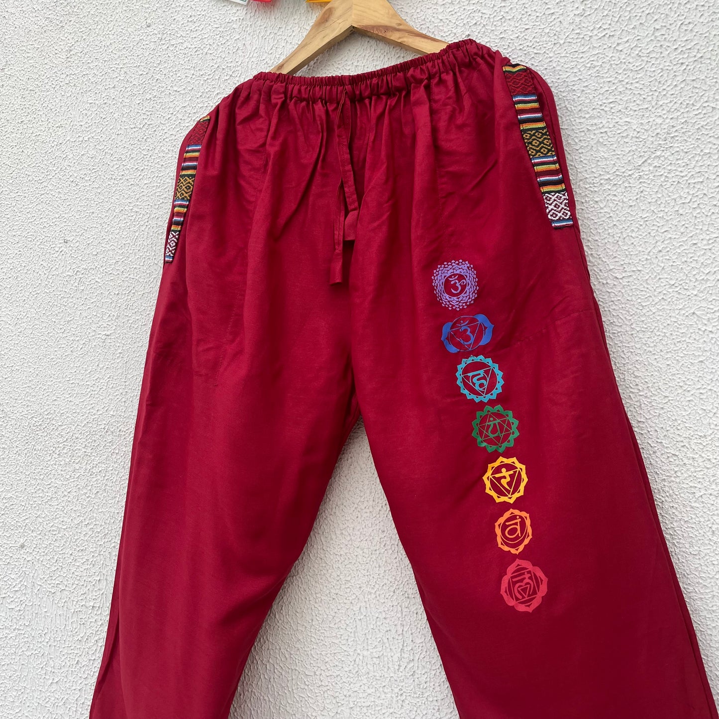 7 Chakra Pants - Maroon (Multicolour)