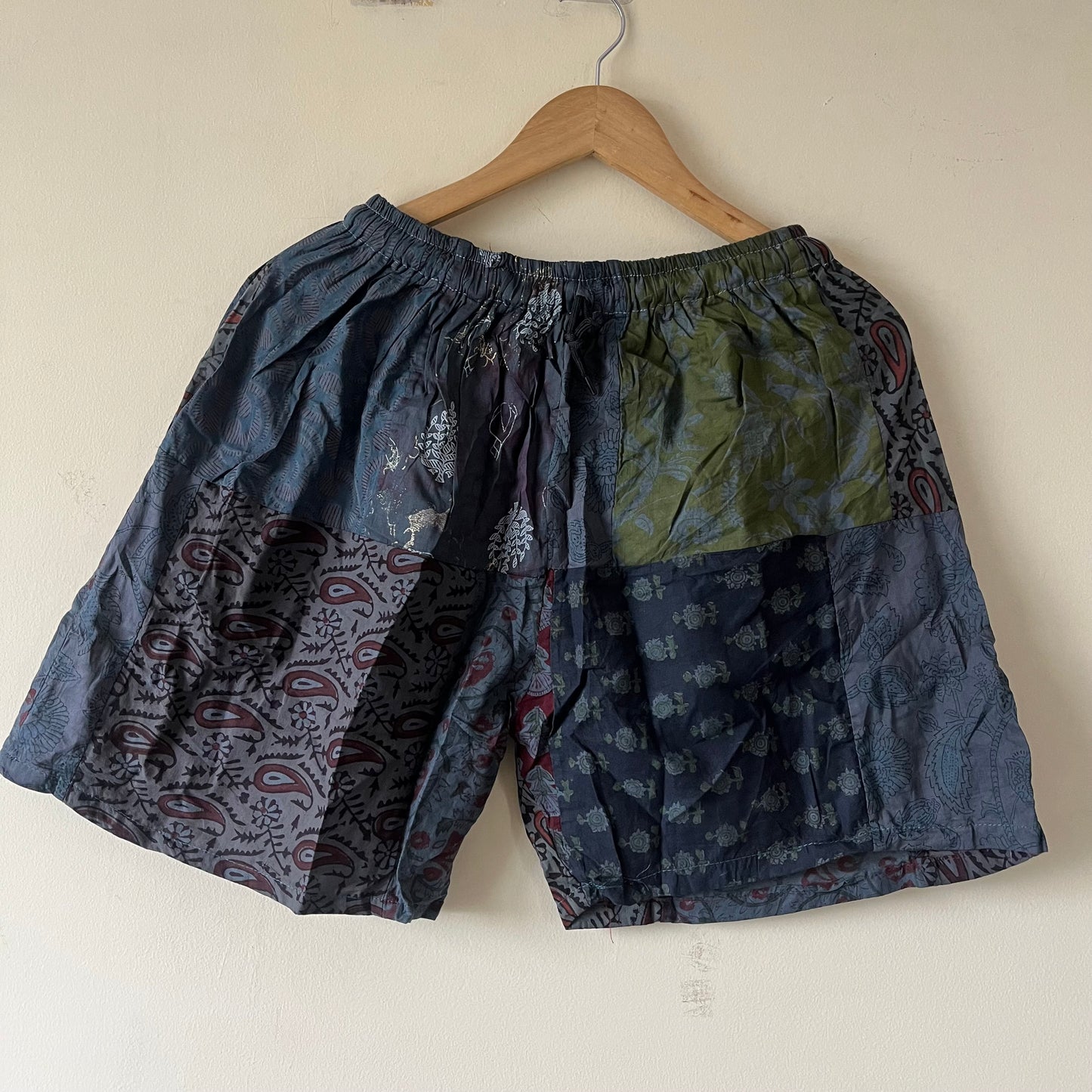 Patchwork Shorts - Grey