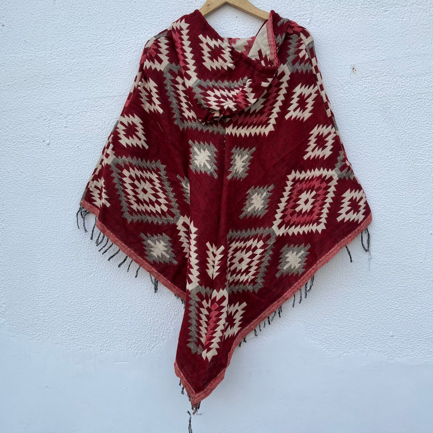 Pahadi Printed Poncho With Hood