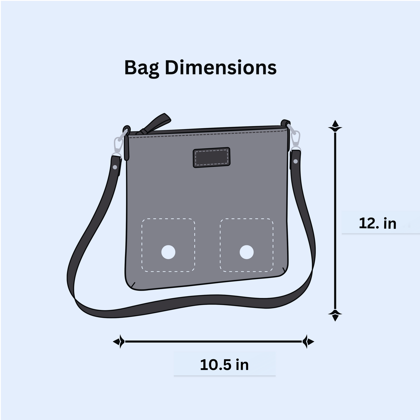 Small Hemp Jhola - Black