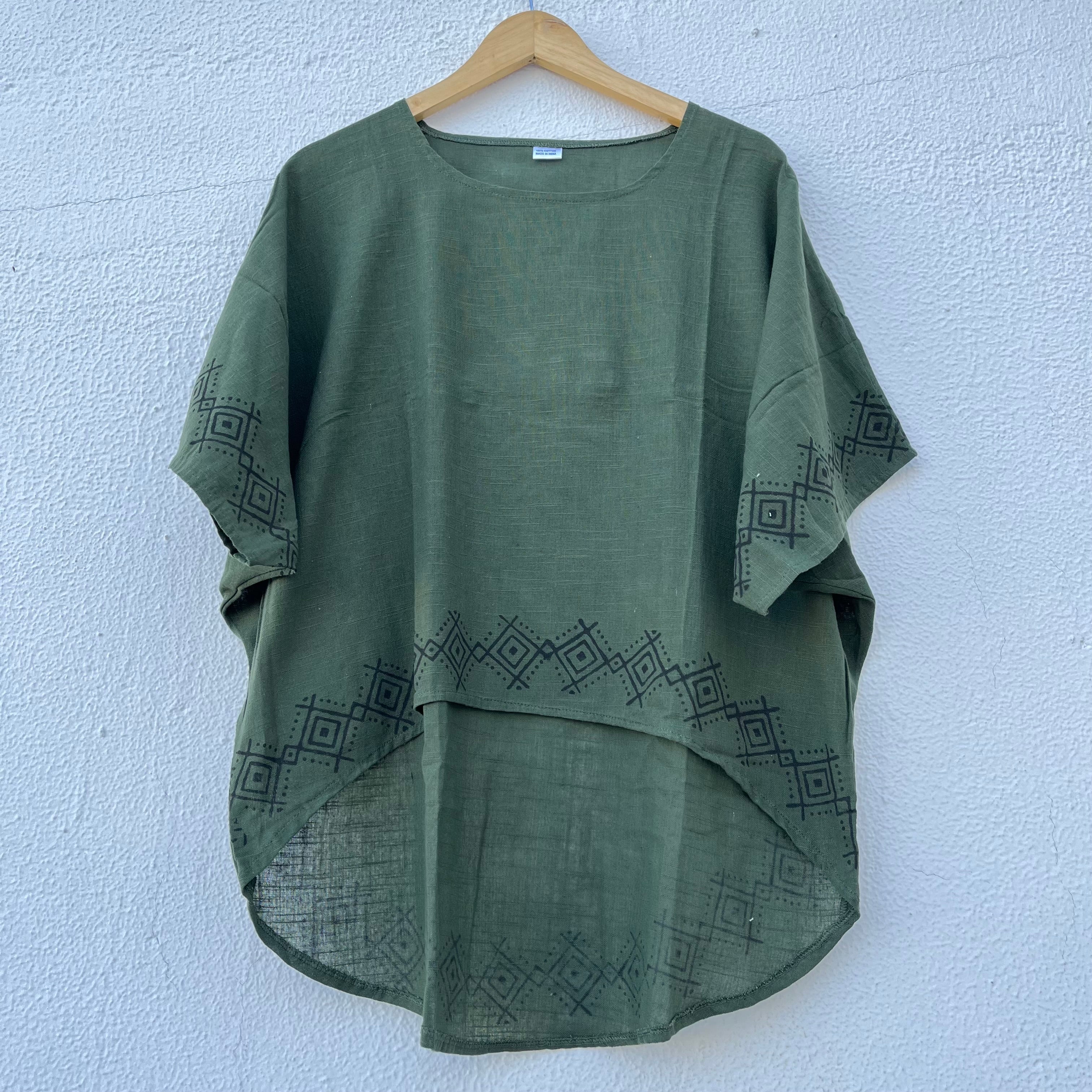 Aawara Cotton Top- Forest Green