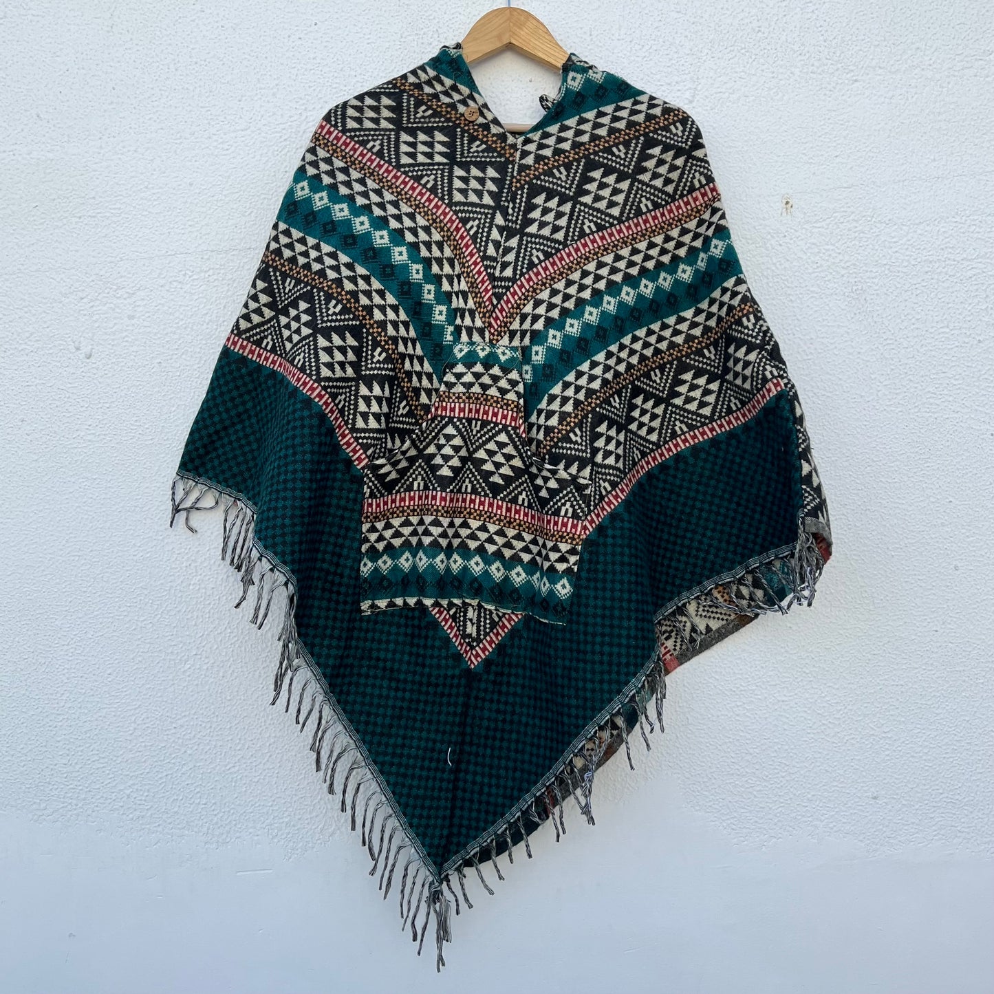 Pahadi Printed Poncho With Hood