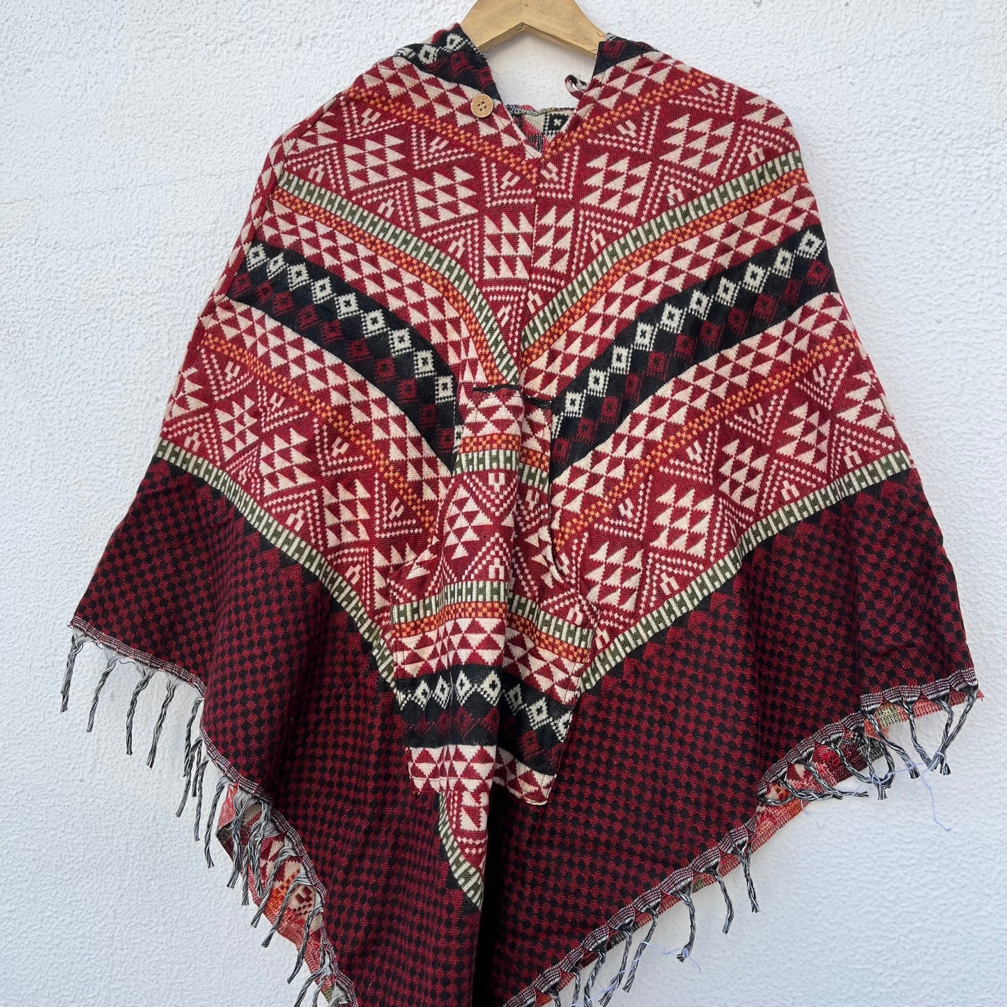 Pahadi Printed Poncho With Hood