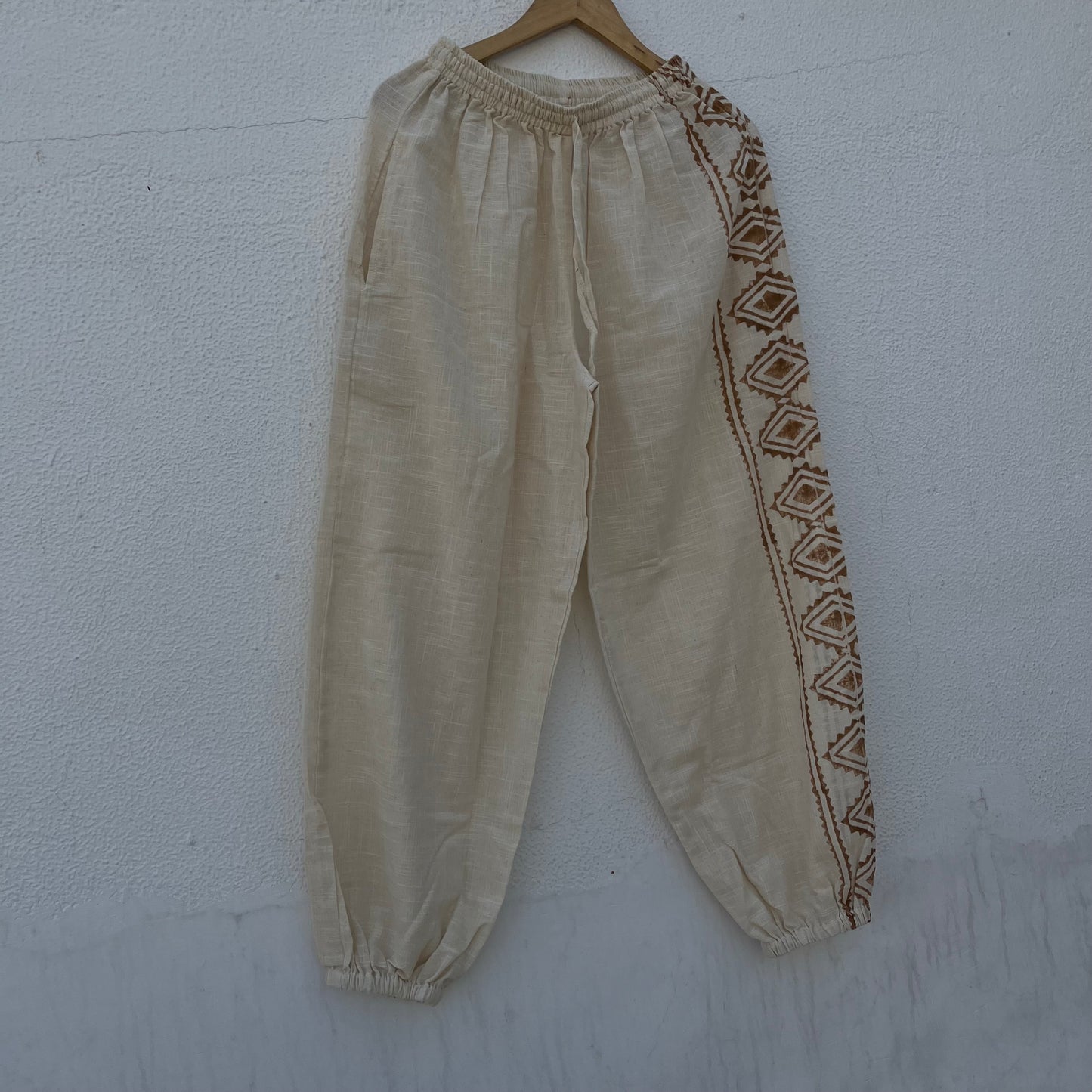 Moksha Cotton Pant- Warm Cream