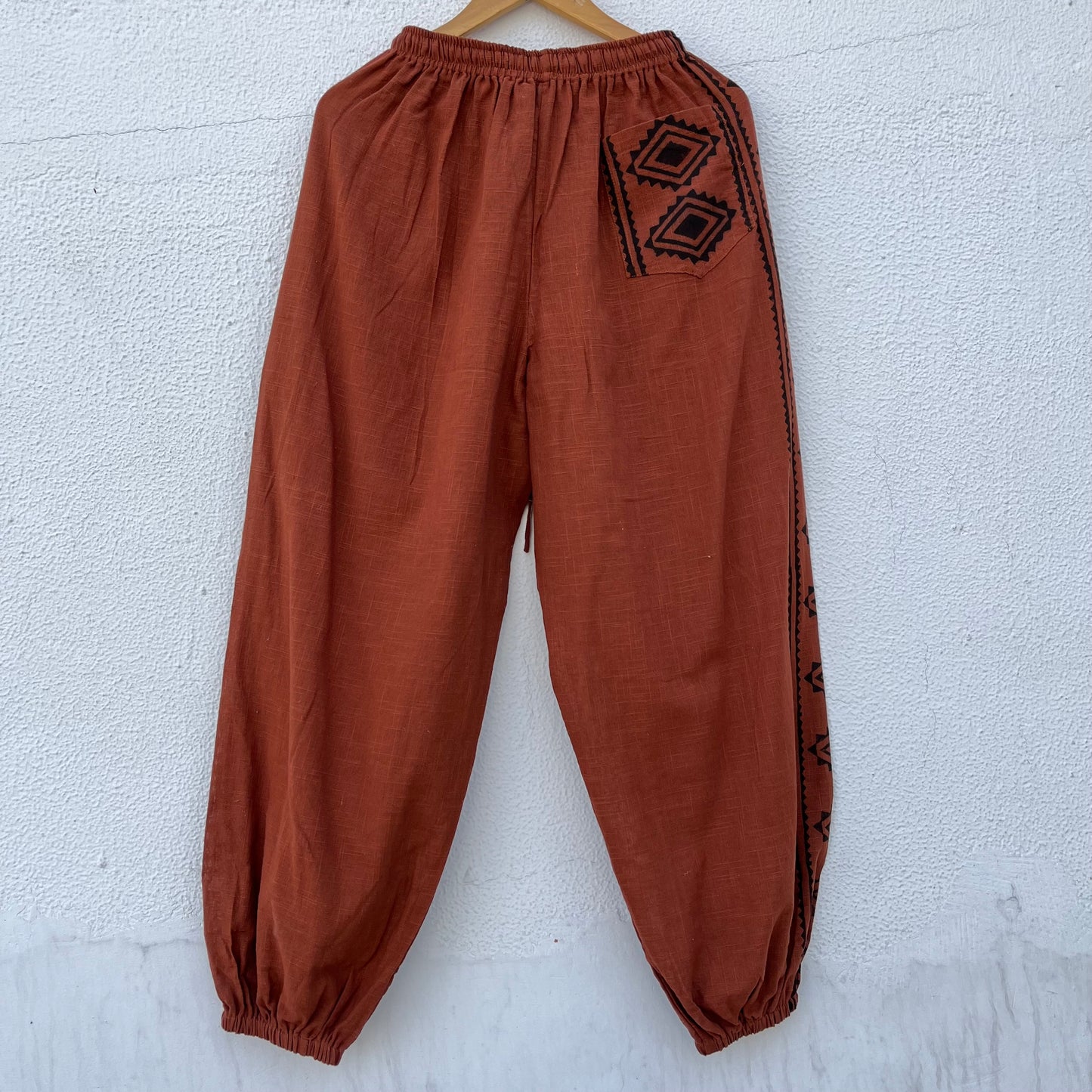 Moksha Cotton Pant- Rust Orange