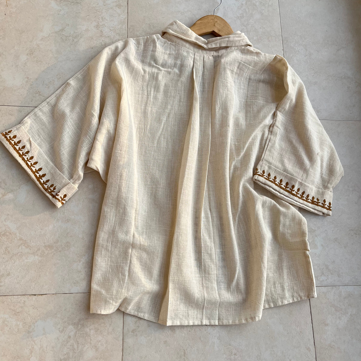 Rahgir Cotton Unisex Shirt - Warm Cream