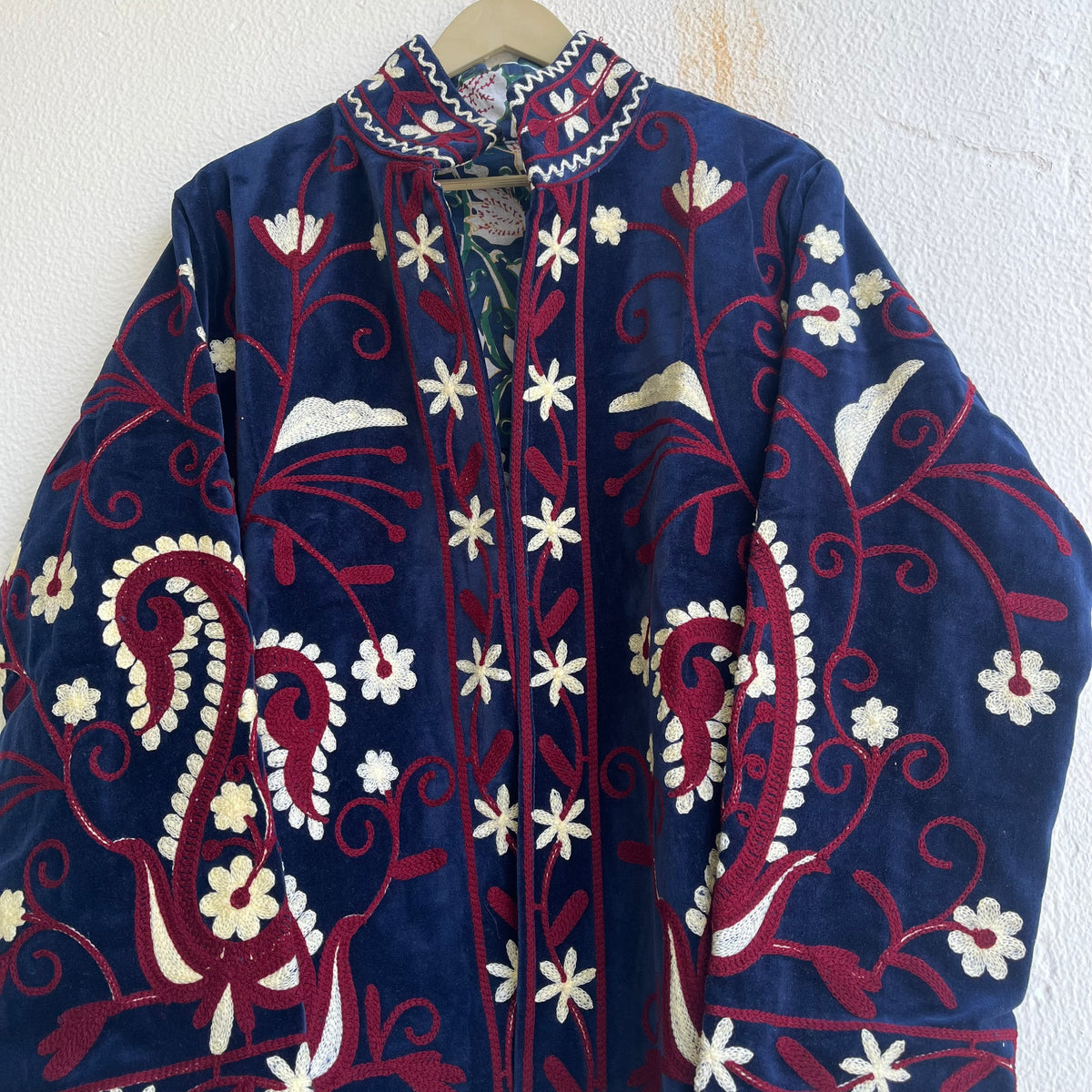 Jaipuri Thread Velvet Jacket
