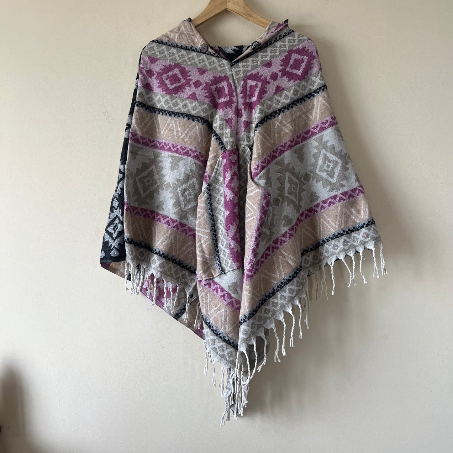 Pahadi Printed Poncho With Hood