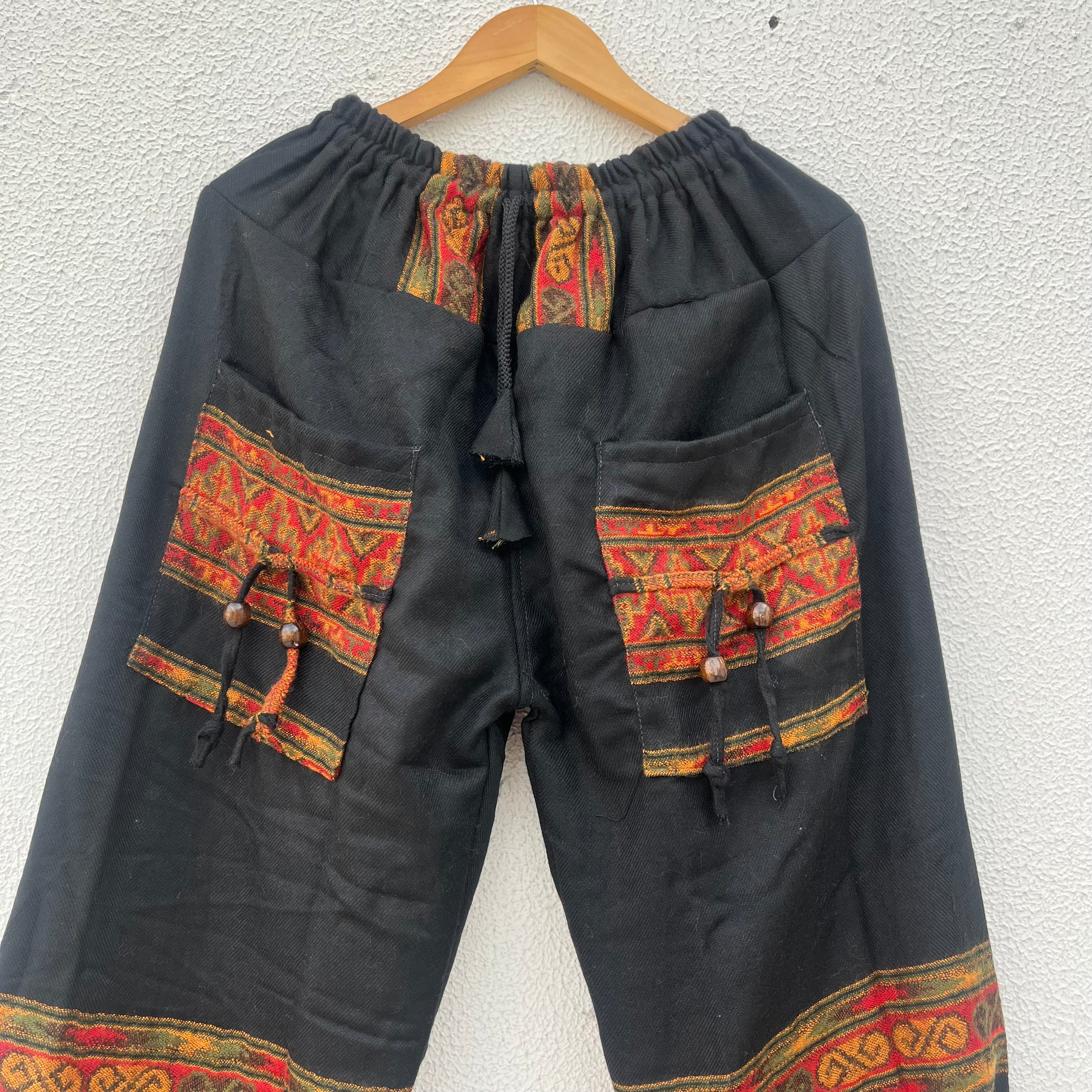 Combo Set - 3 Patti Poncho + 3 Patti Pants (Black)