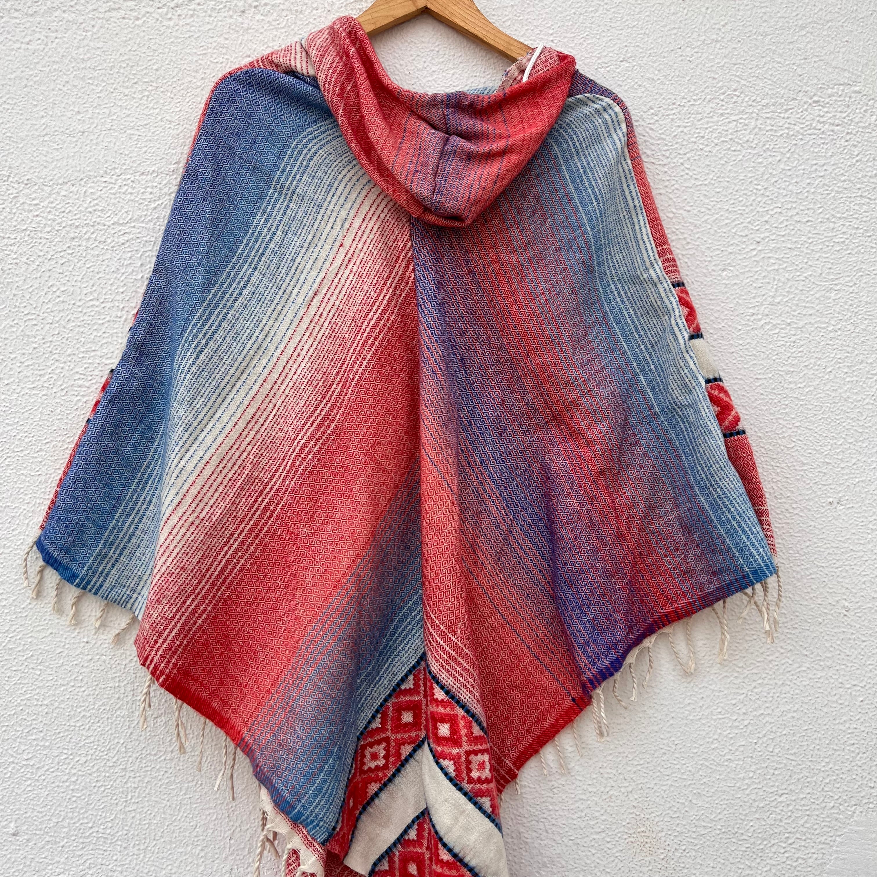 Pahadi Printed Poncho With Hood