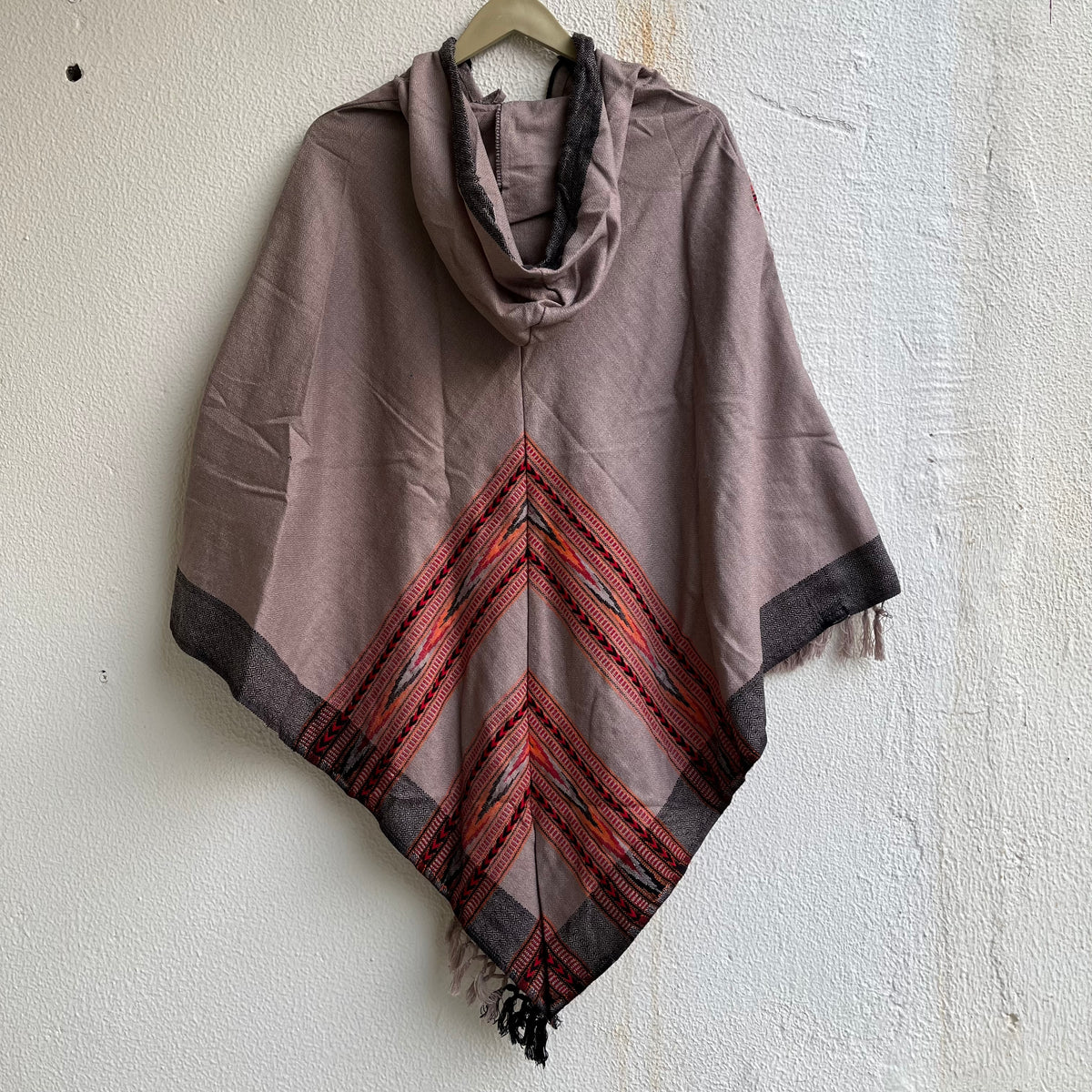 Pahadi Poncho 3 Patti with Hood - Beige