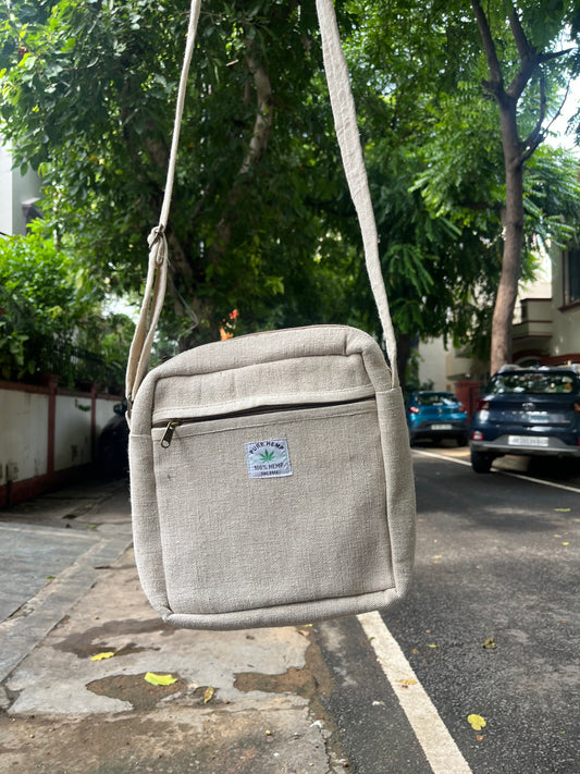 Square Sling Bag - Beige