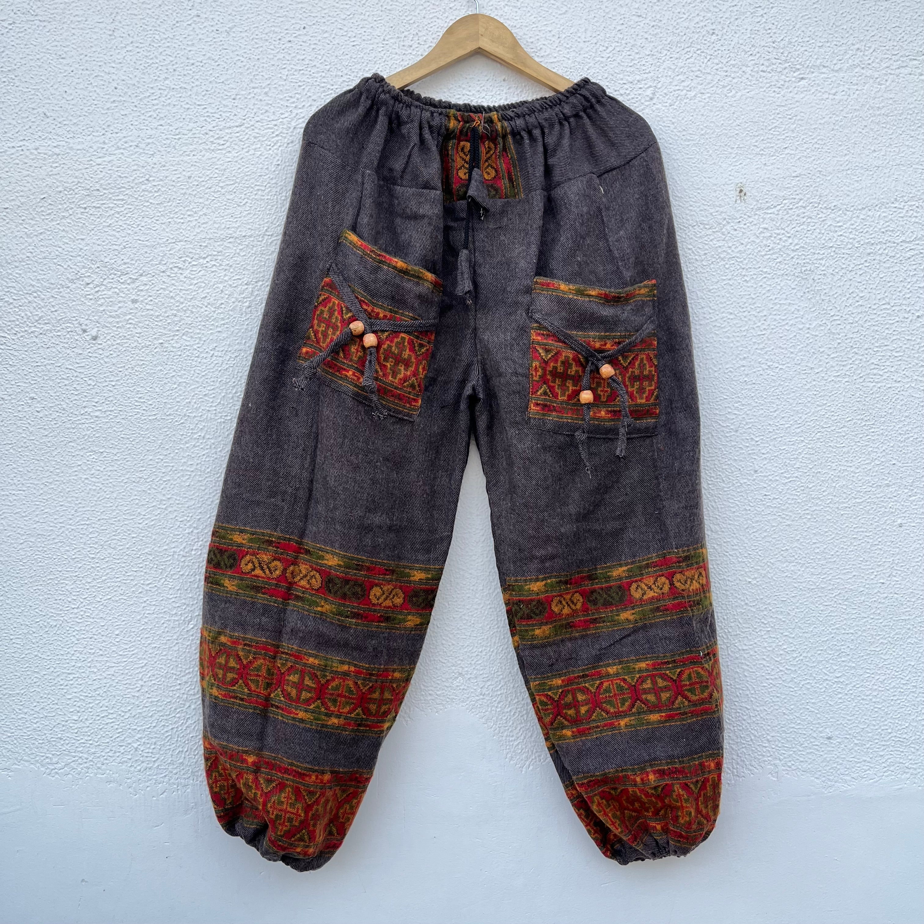 Woollen Kullu 3 Patti Pants- Purple