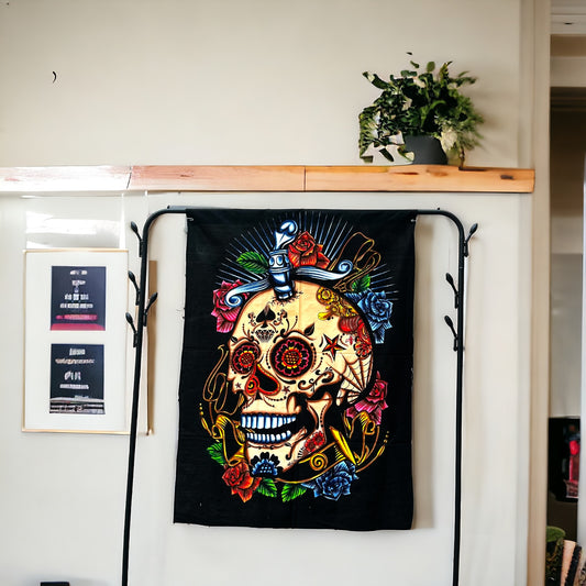 Wall Tapestry - Skull & Rose