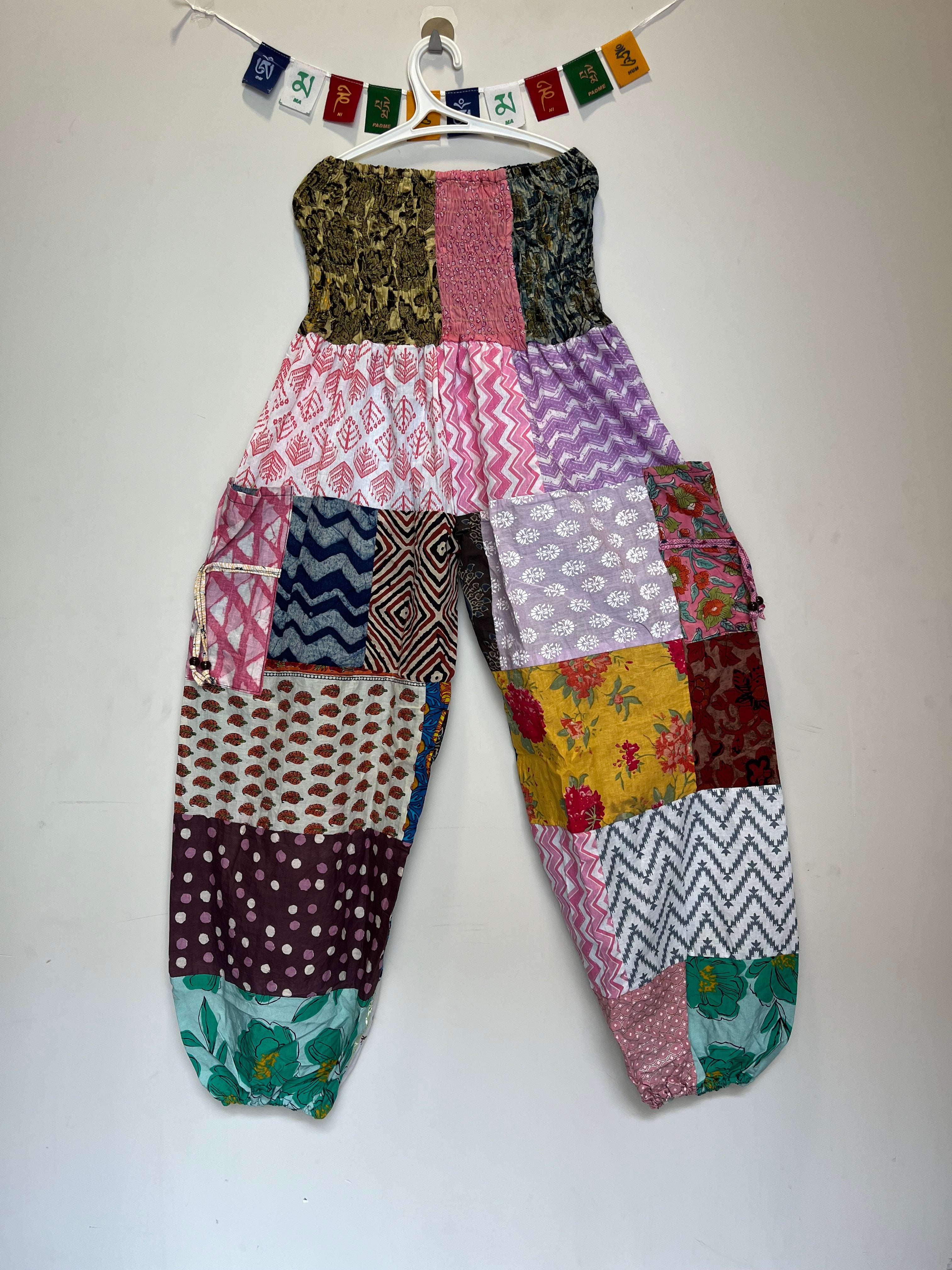 Cotton Patchwork Pants - Kansai Pattern