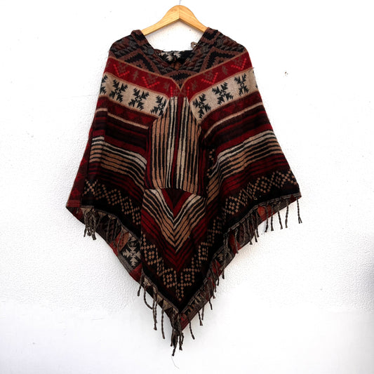 Pahadi Printed Poncho With Hood