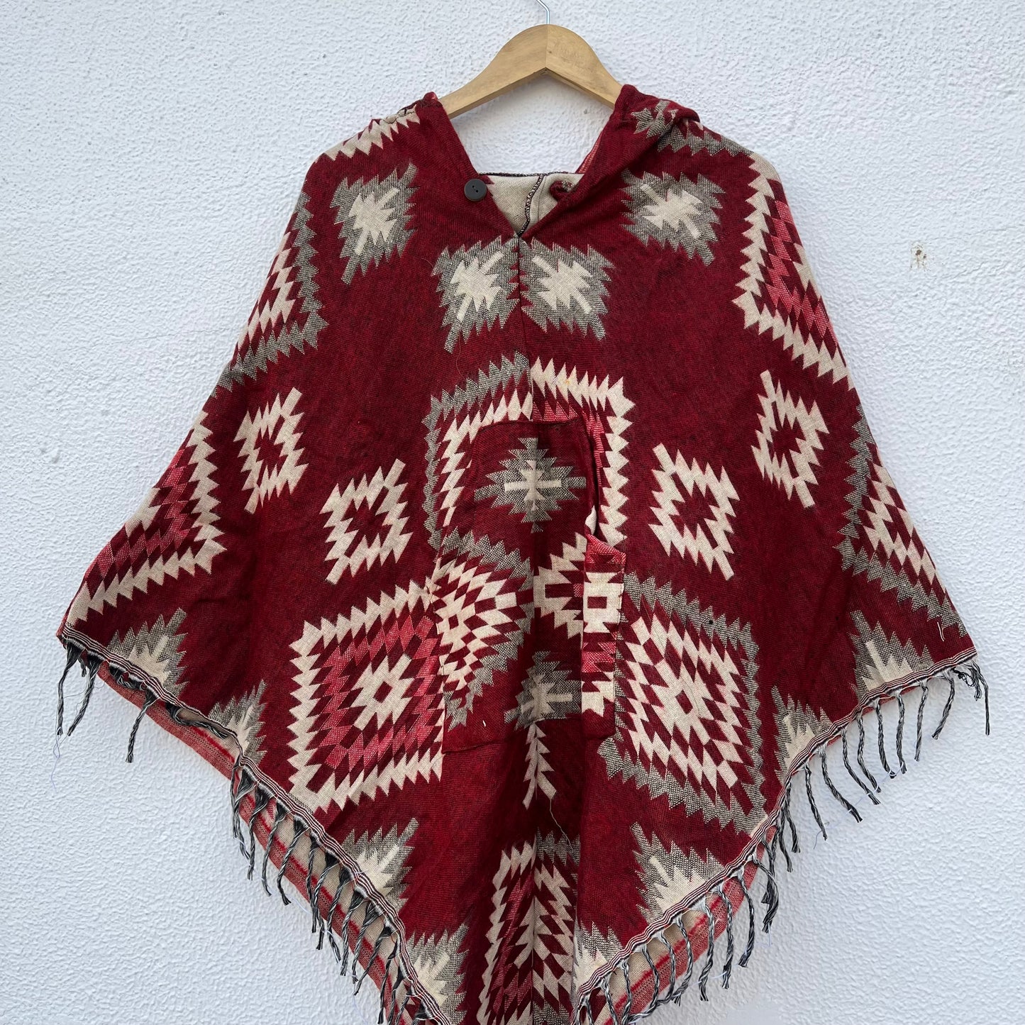 Pahadi Printed Poncho With Hood