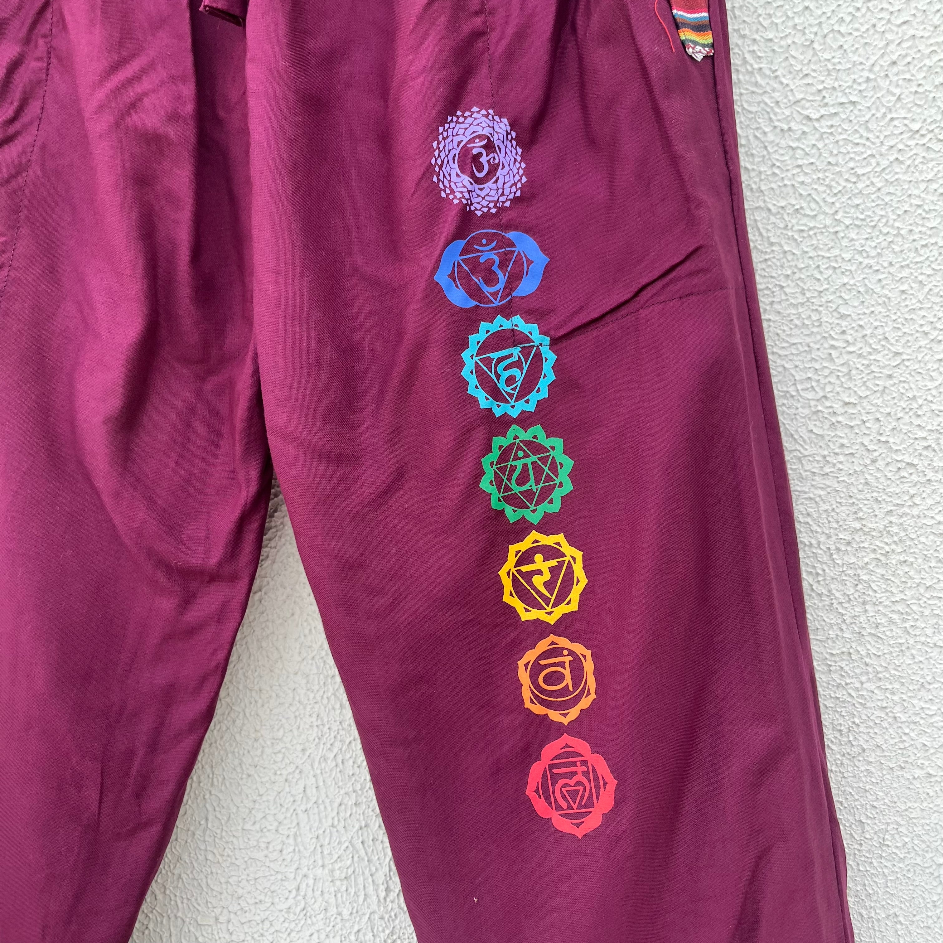 7 Chakra Pants - Wine (Multicolour)