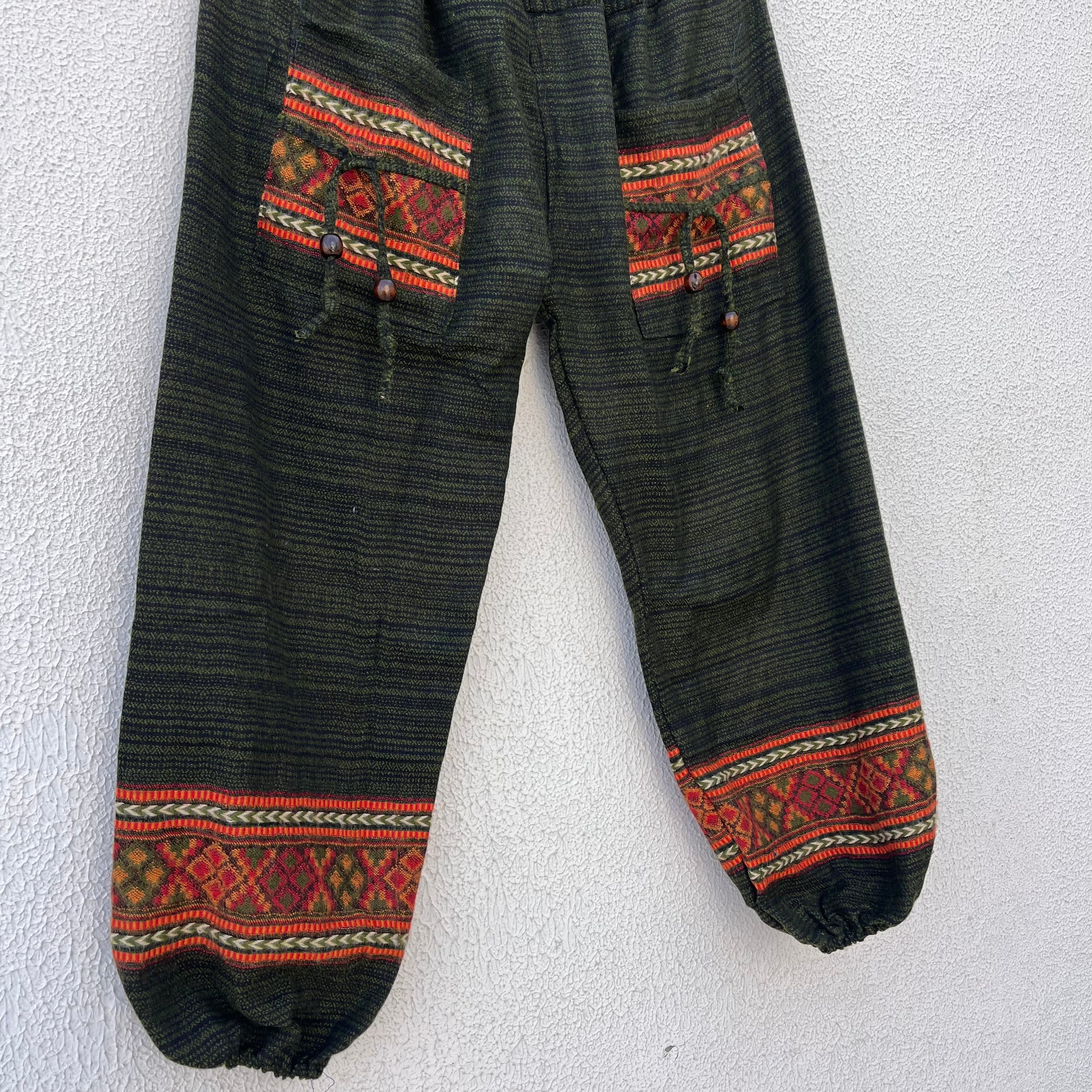 Woollen Pahadi Kullu Pants- Green