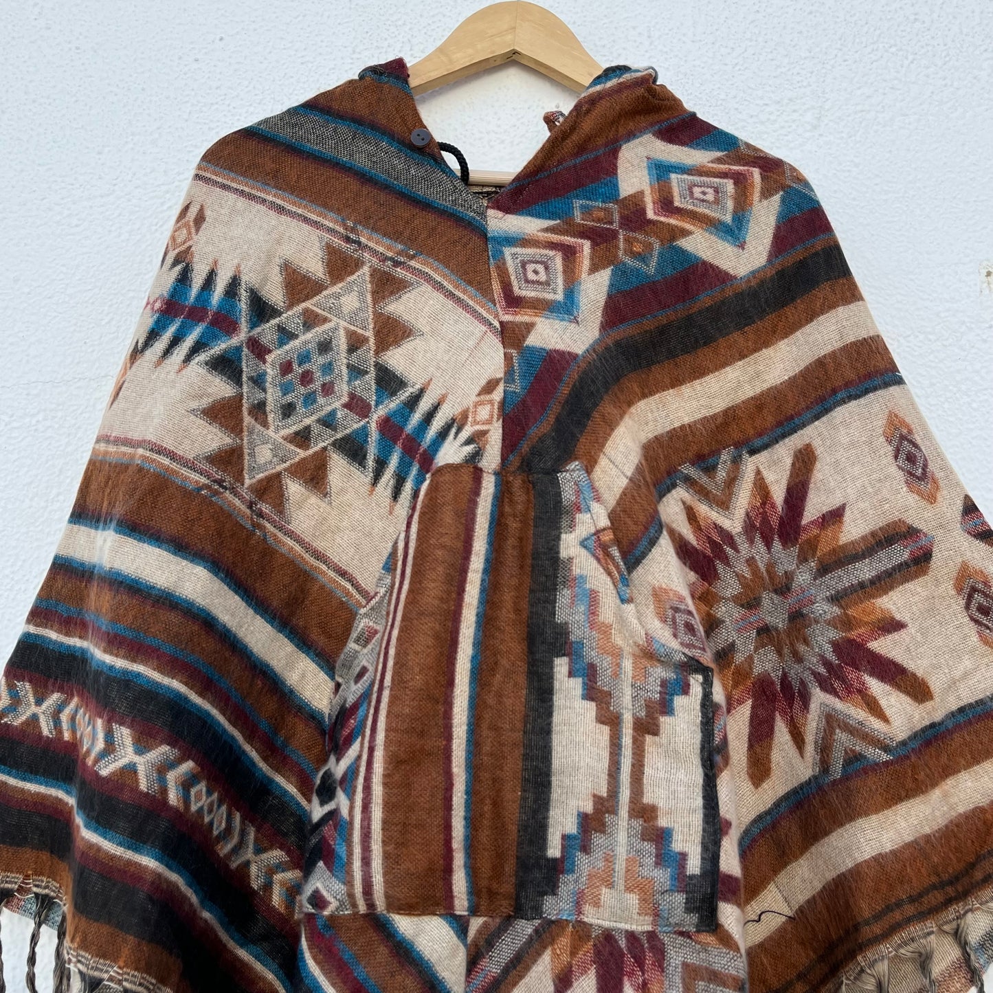Pahadi Printed Poncho With Hood