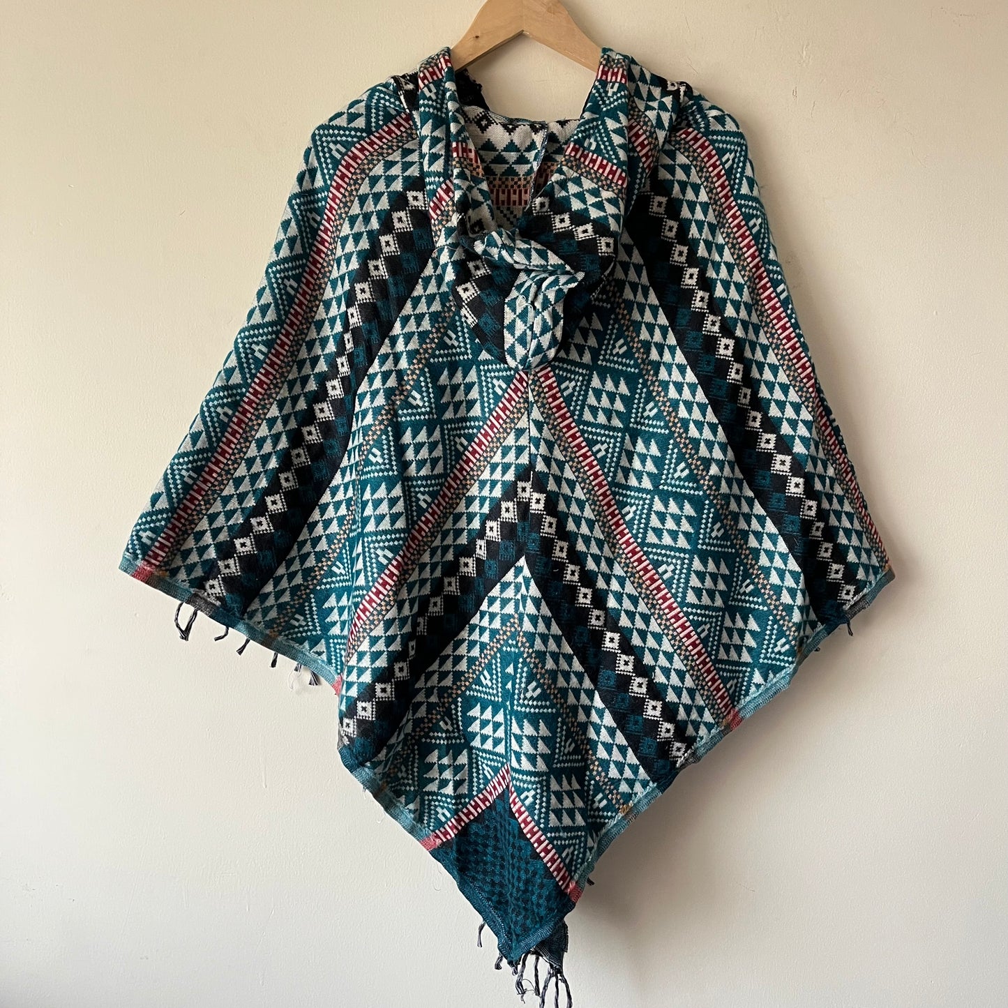 Pahadi Printed Poncho With Hood