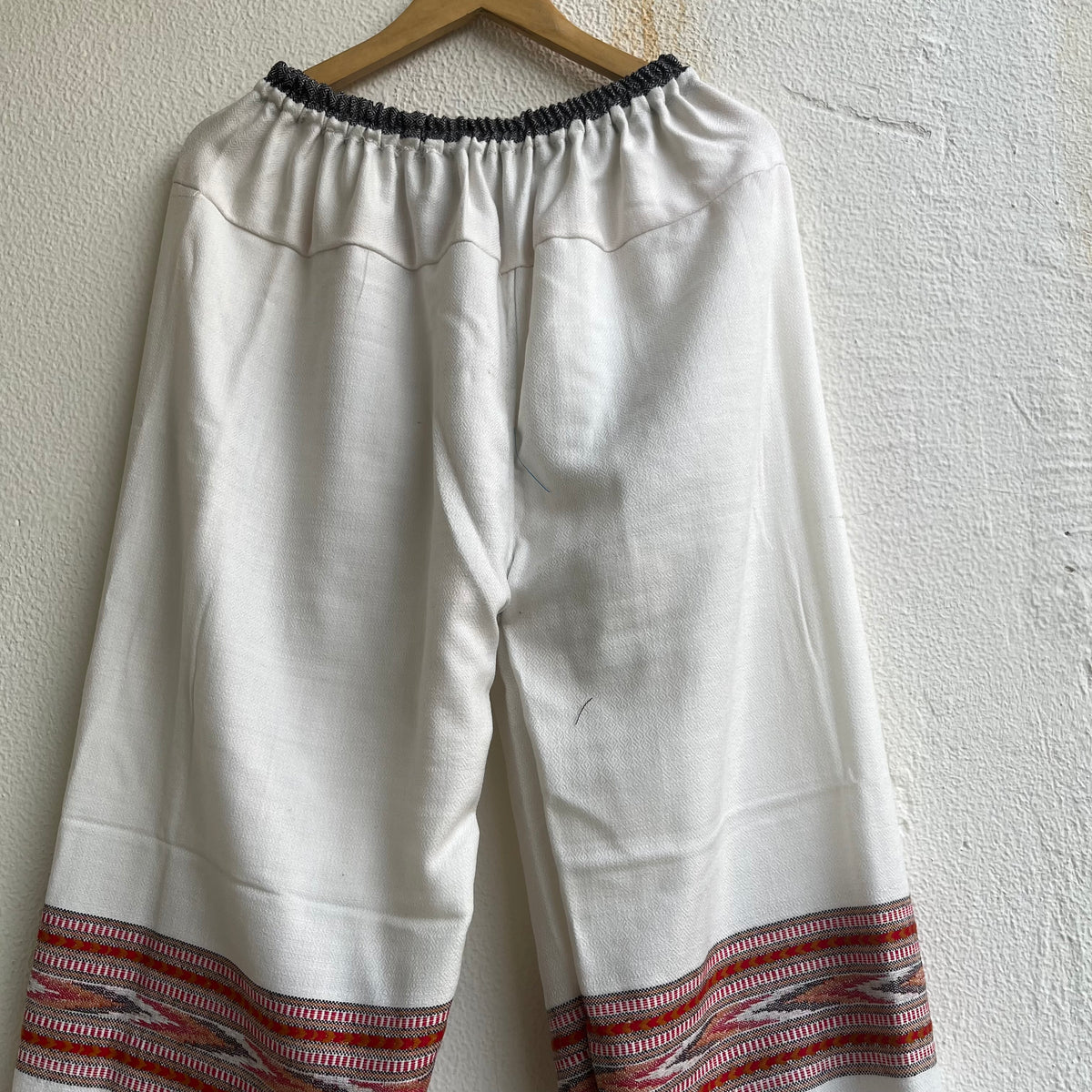 Woollen Kullu 3 Patti Pants- White