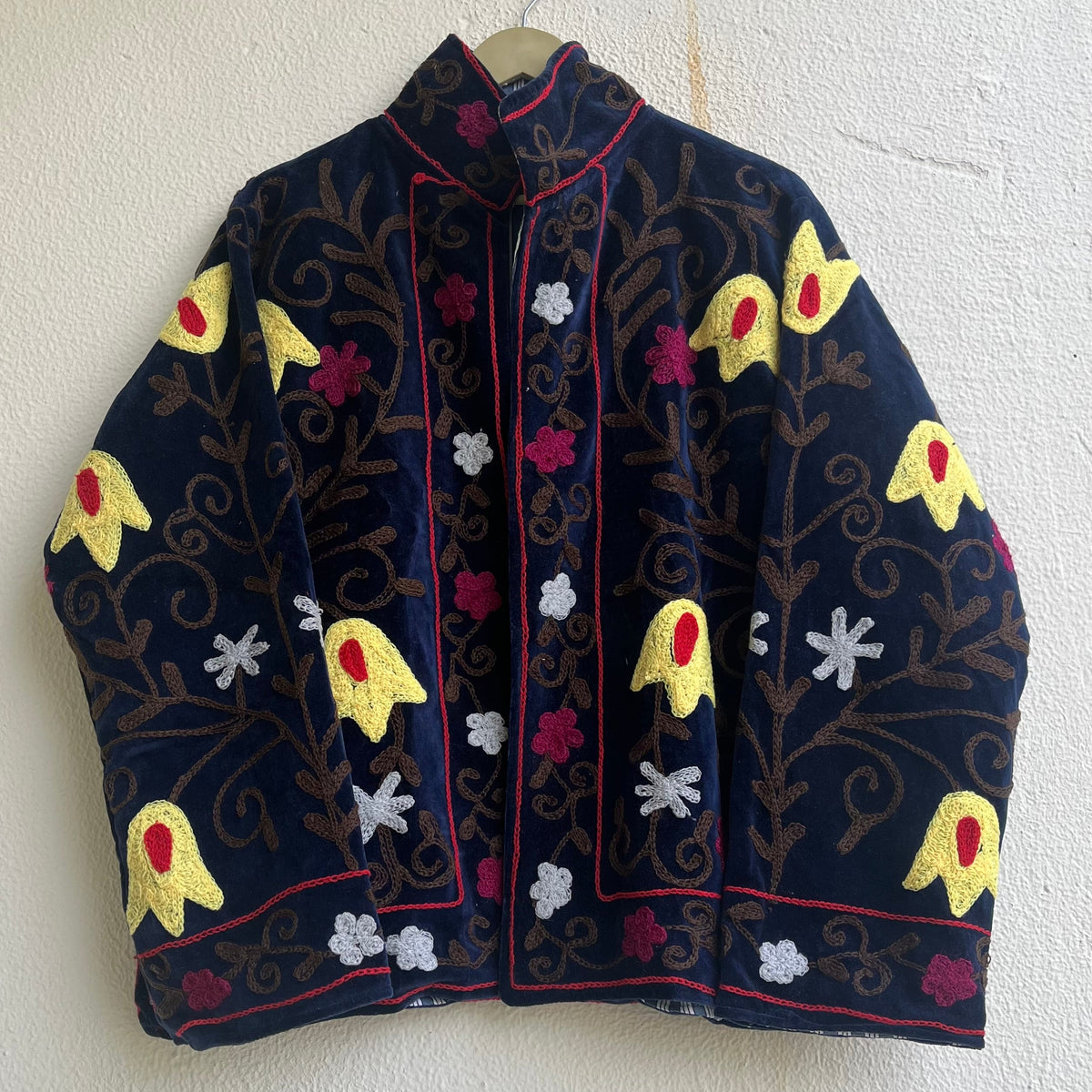 Jaipuri Thread Velvet Jacket