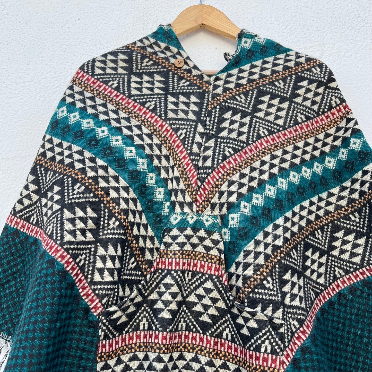 Pahadi Printed Poncho With Hood